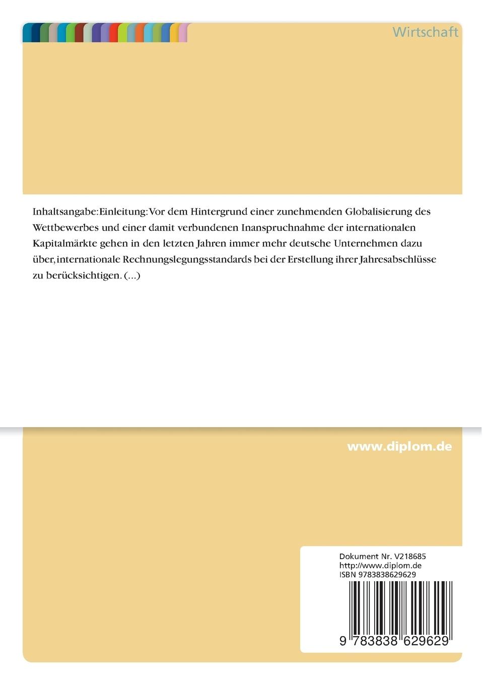 Rückseitencover IAS 1, 4. und 7. EG-Richtlinie sowie HGB
