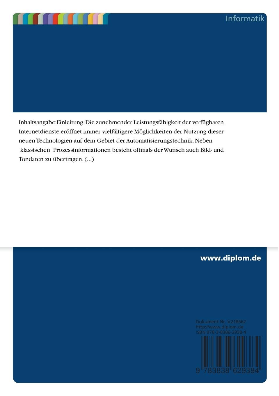 Rückseitencover Übertragung von multimedialen Prozessdaten über das Internet