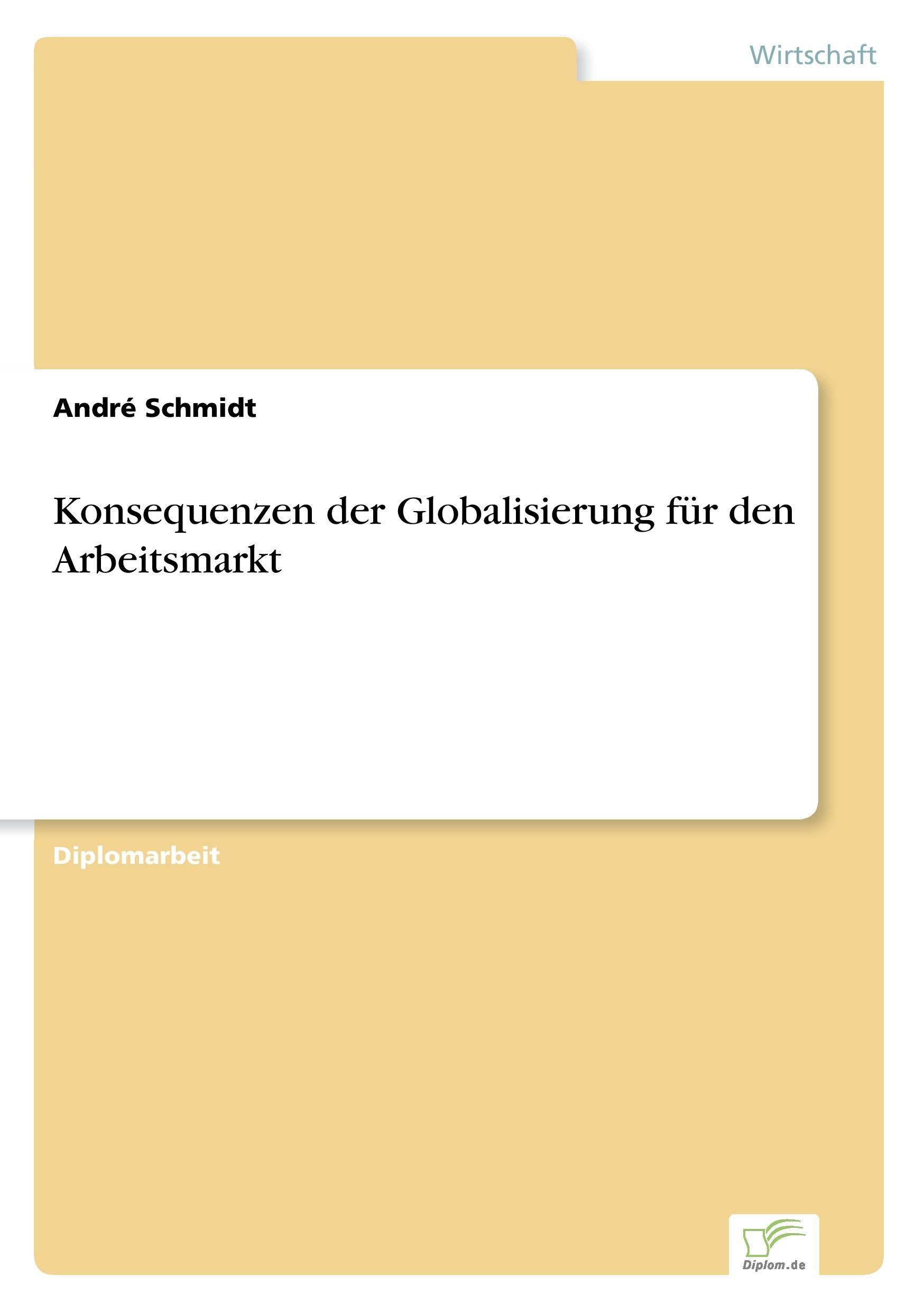 Vorderes Coverbild Konsequenzen der Globalisierung für den Arbeitsmarkt