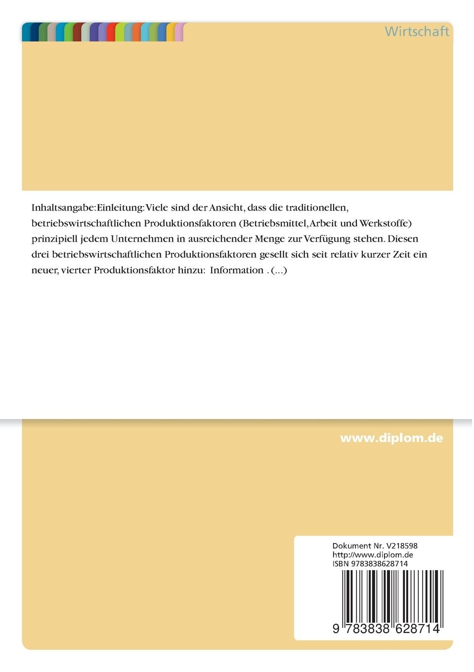 Rückseitencover Einführung eines IT-basierten Knowledge Management Systems bei einem Beratungsunternehmen