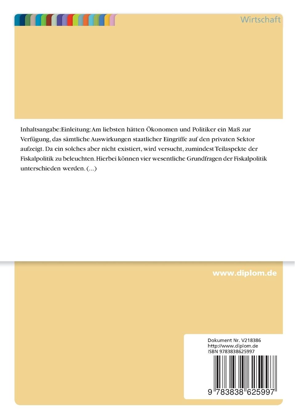 Rückseitencover Eine kritische Bestandsaufnahme des Generational Accounting