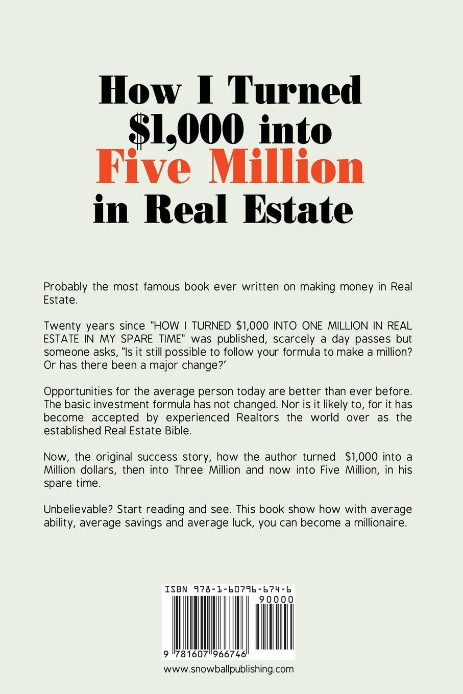 Rückseitencover How I Turned $1,000 Into Five Million in Real Estate in My Spare Time