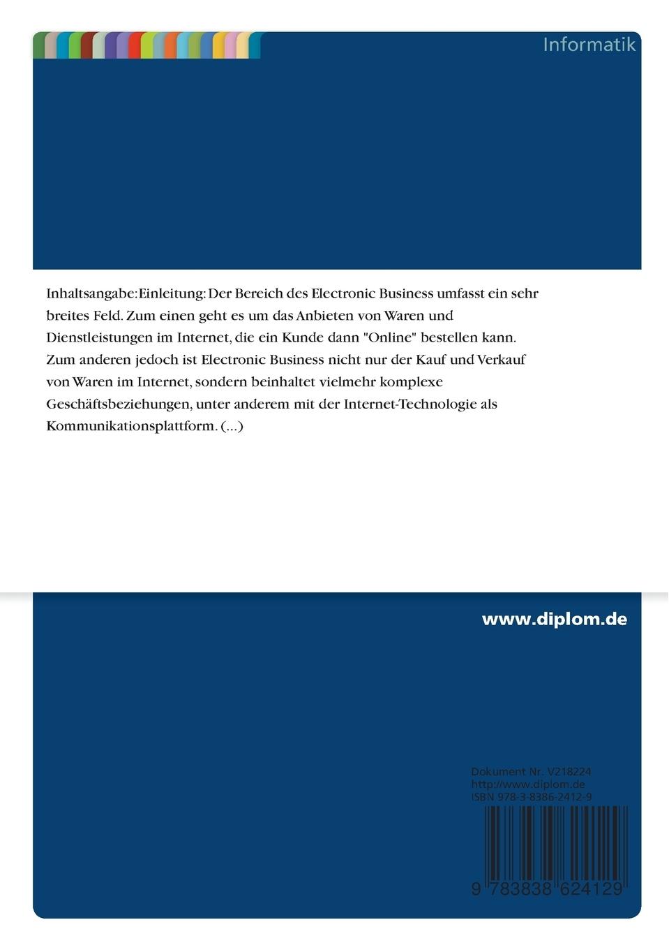 Rückseitencover Electronic Business im Bereich der komplexen Kontraktlogistik