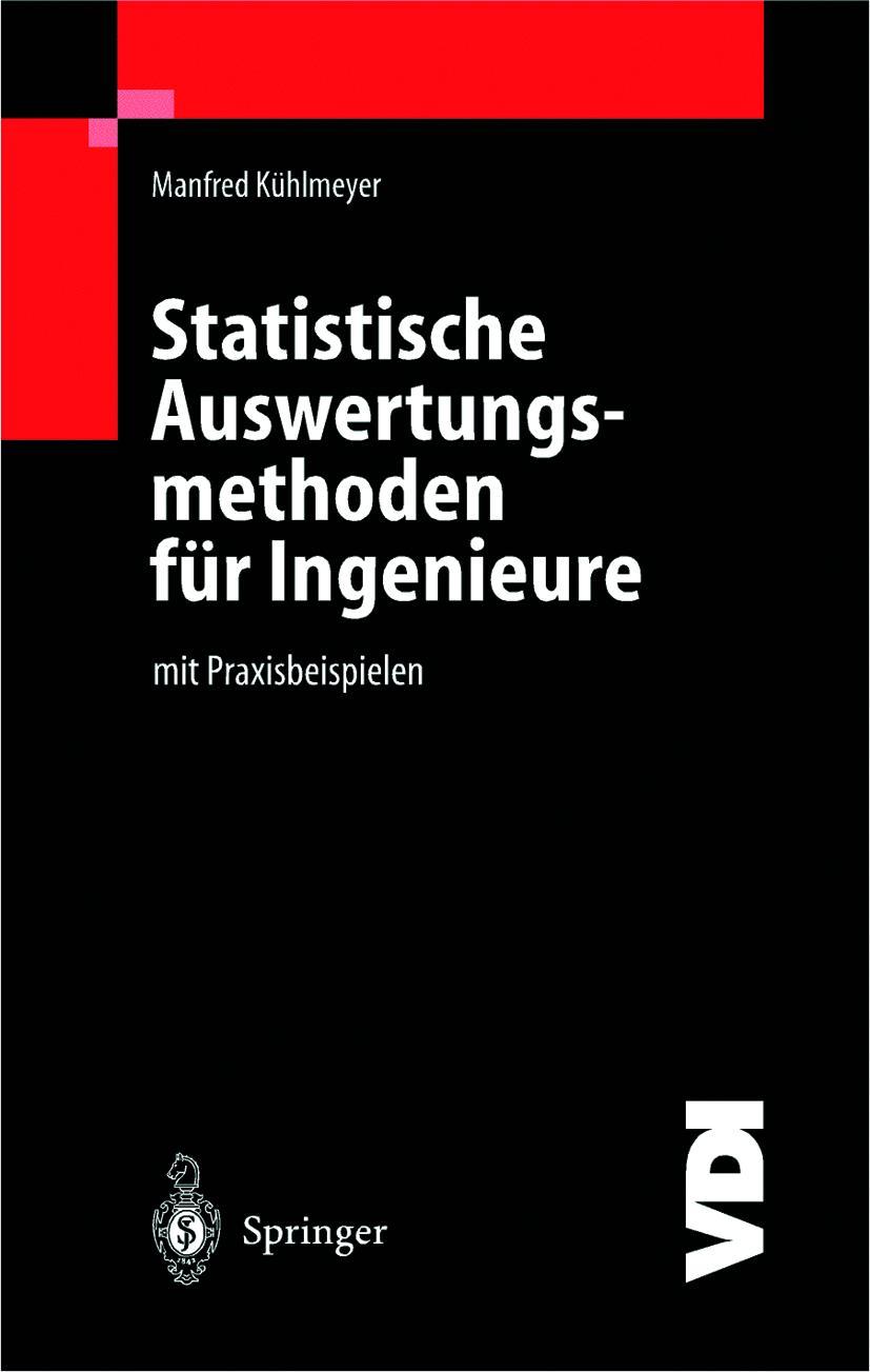 Vorderes Coverbild Statistische Auswertungsmethoden für Ingenieure