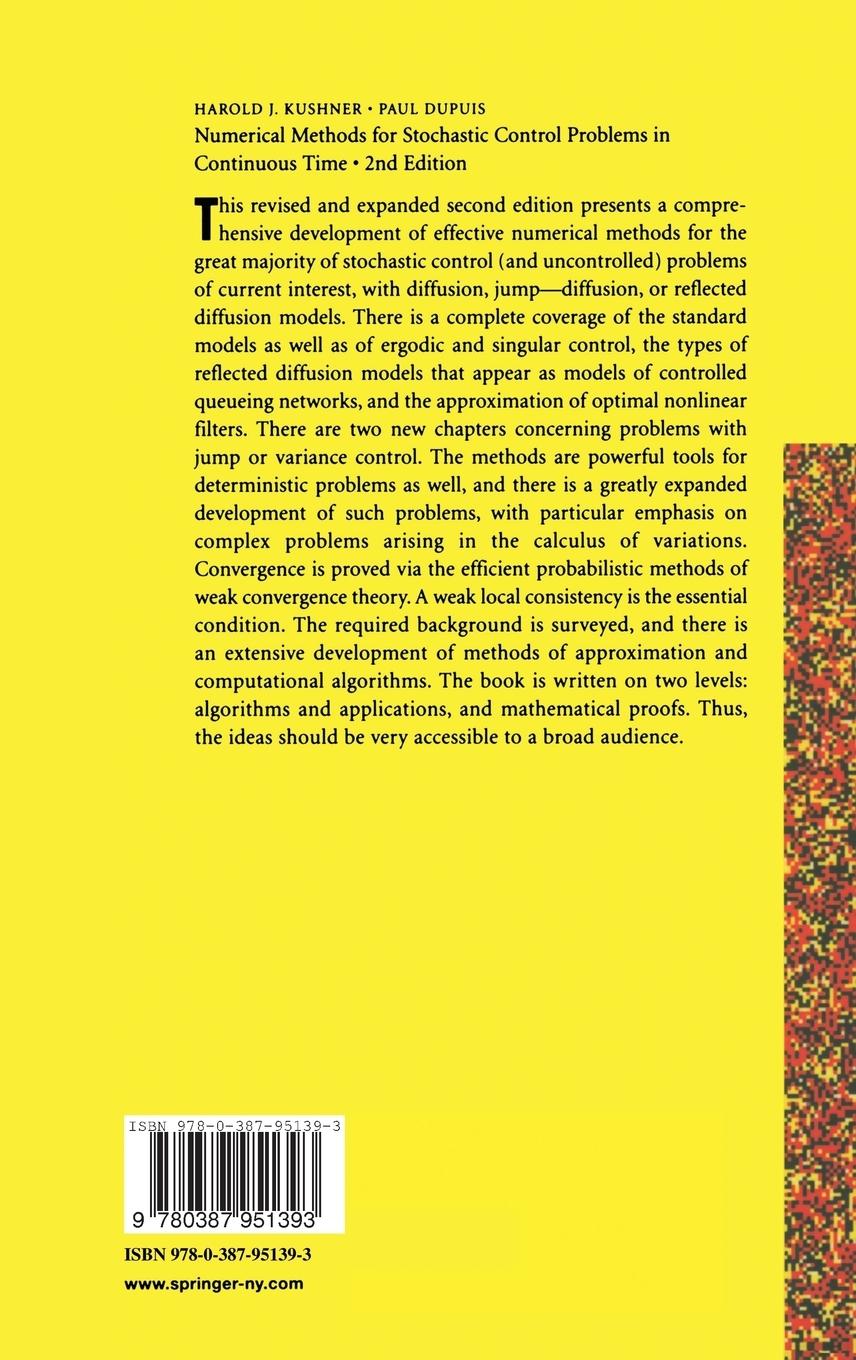 Rückseitencover Numerical Methods for Stochastic Control Problems in Continuous Time