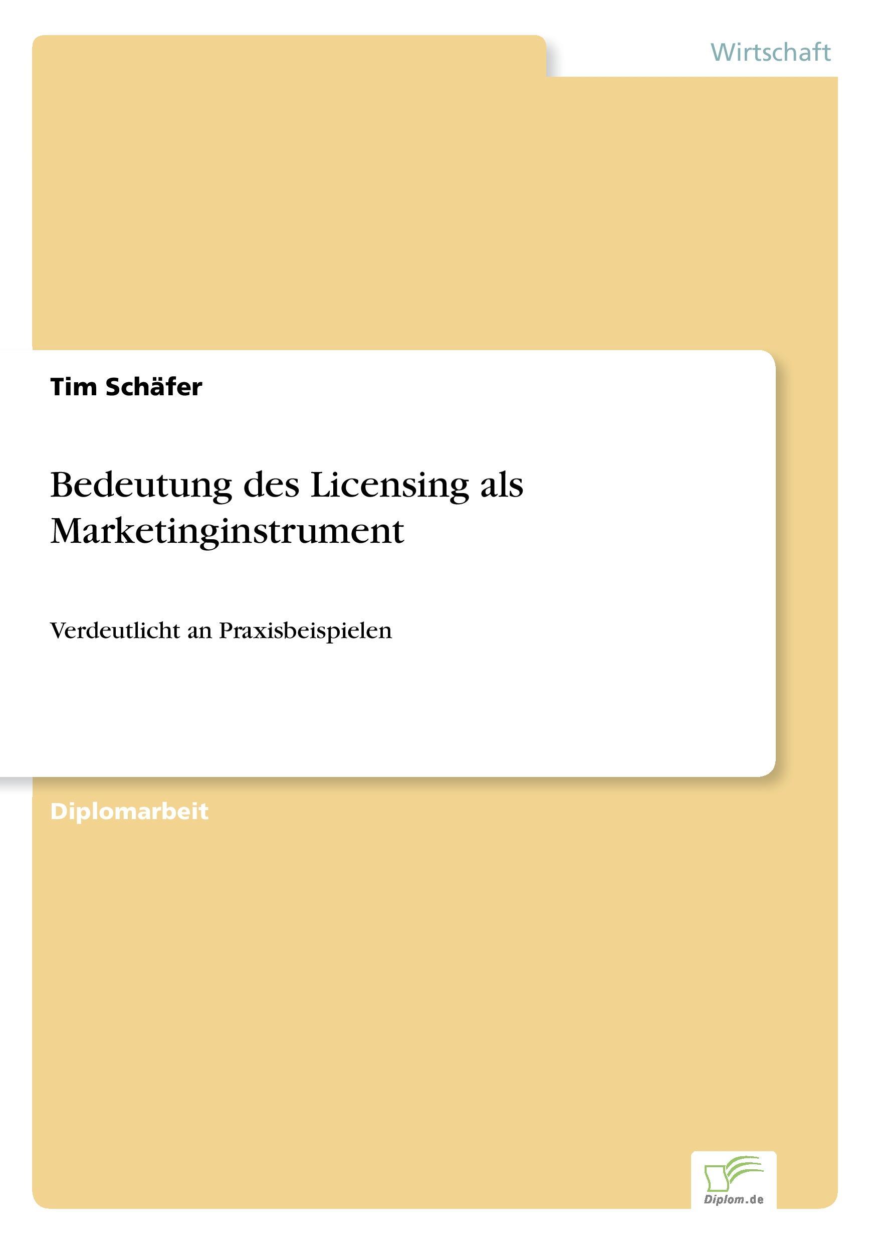 Vorderes Coverbild Bedeutung des Licensing als Marketinginstrument