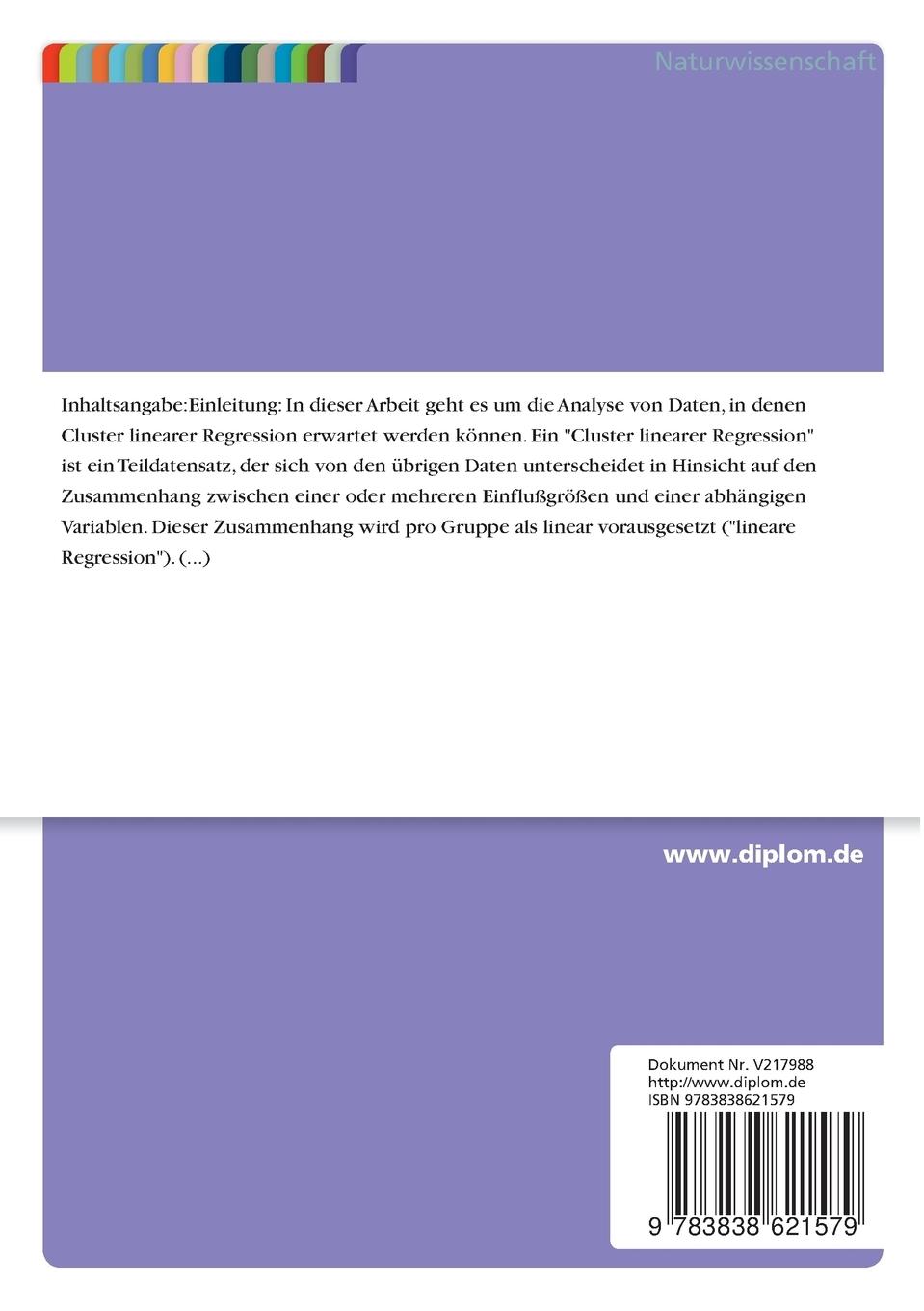 Rückseitencover Datenanalyse mit Modellen für Cluster linearer Regression