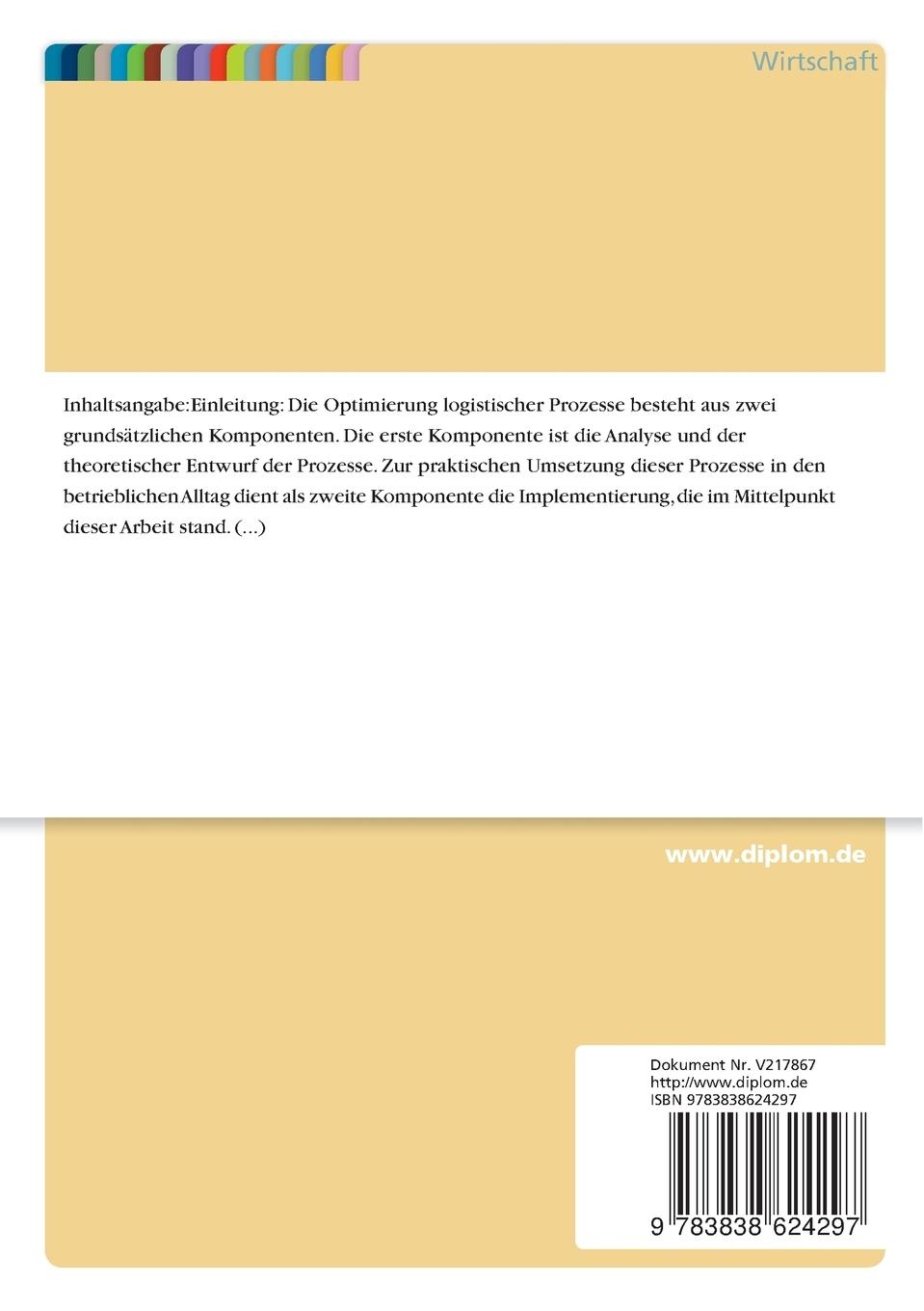 Rückseitencover Implementierungsmanagement in der Logistik am Beispiel der Optimierung logistischer Prozesse in einem Industrieunternehmen in Malaysia