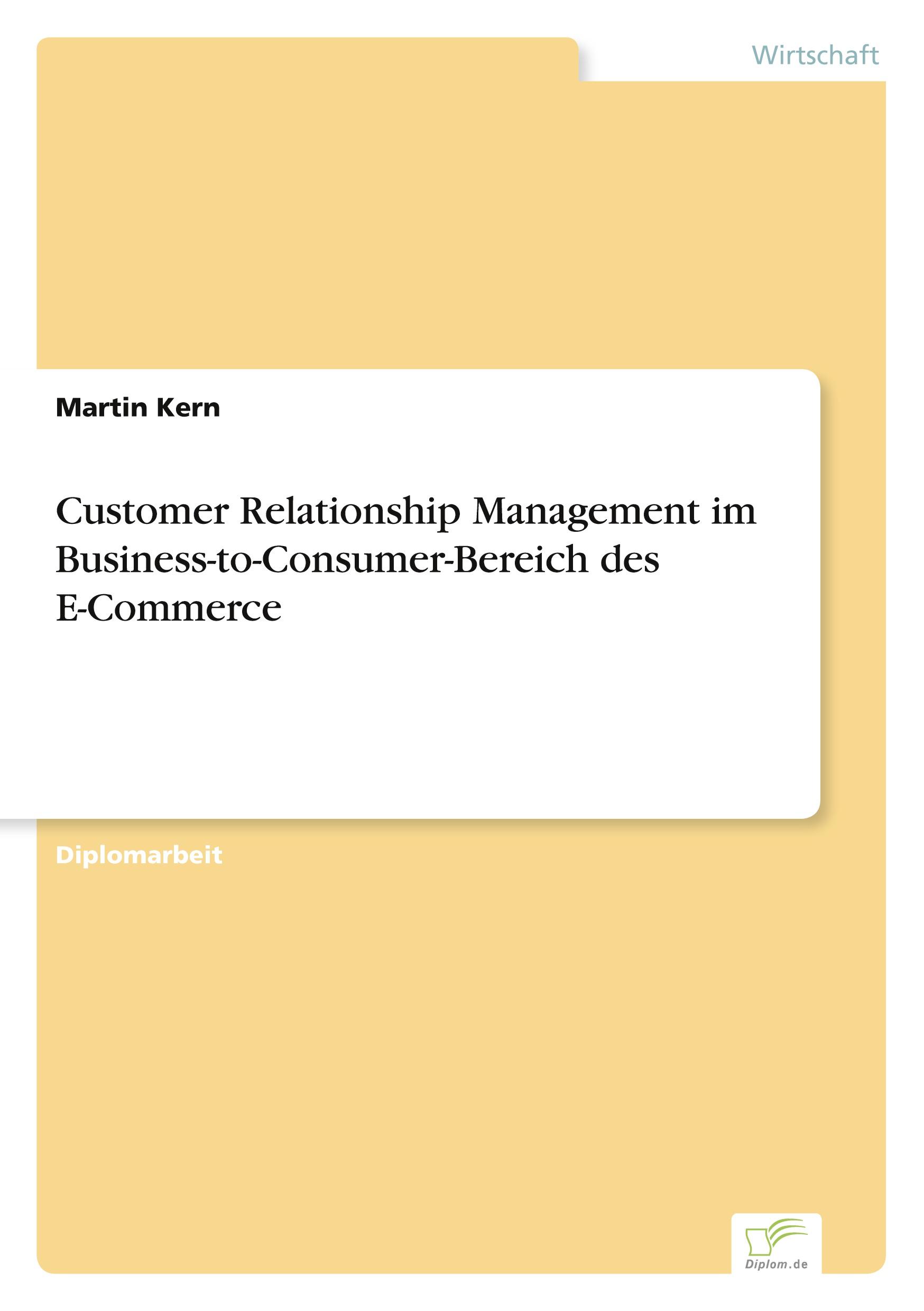 Vorderes Coverbild Customer Relationship Management im Business-to-Consumer-Bereich des E-Commerce