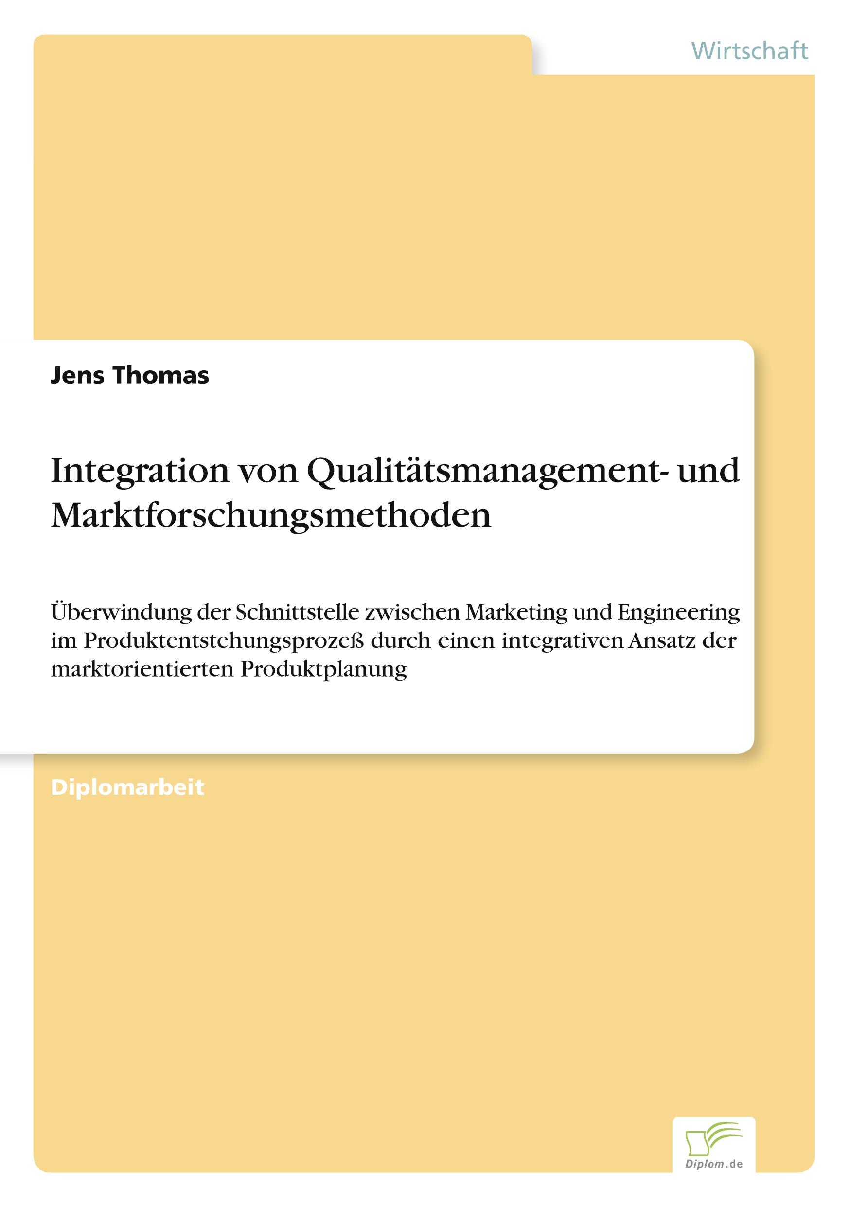Vorderes Coverbild Integration von Qualitätsmanagement- und Marktforschungsmethoden