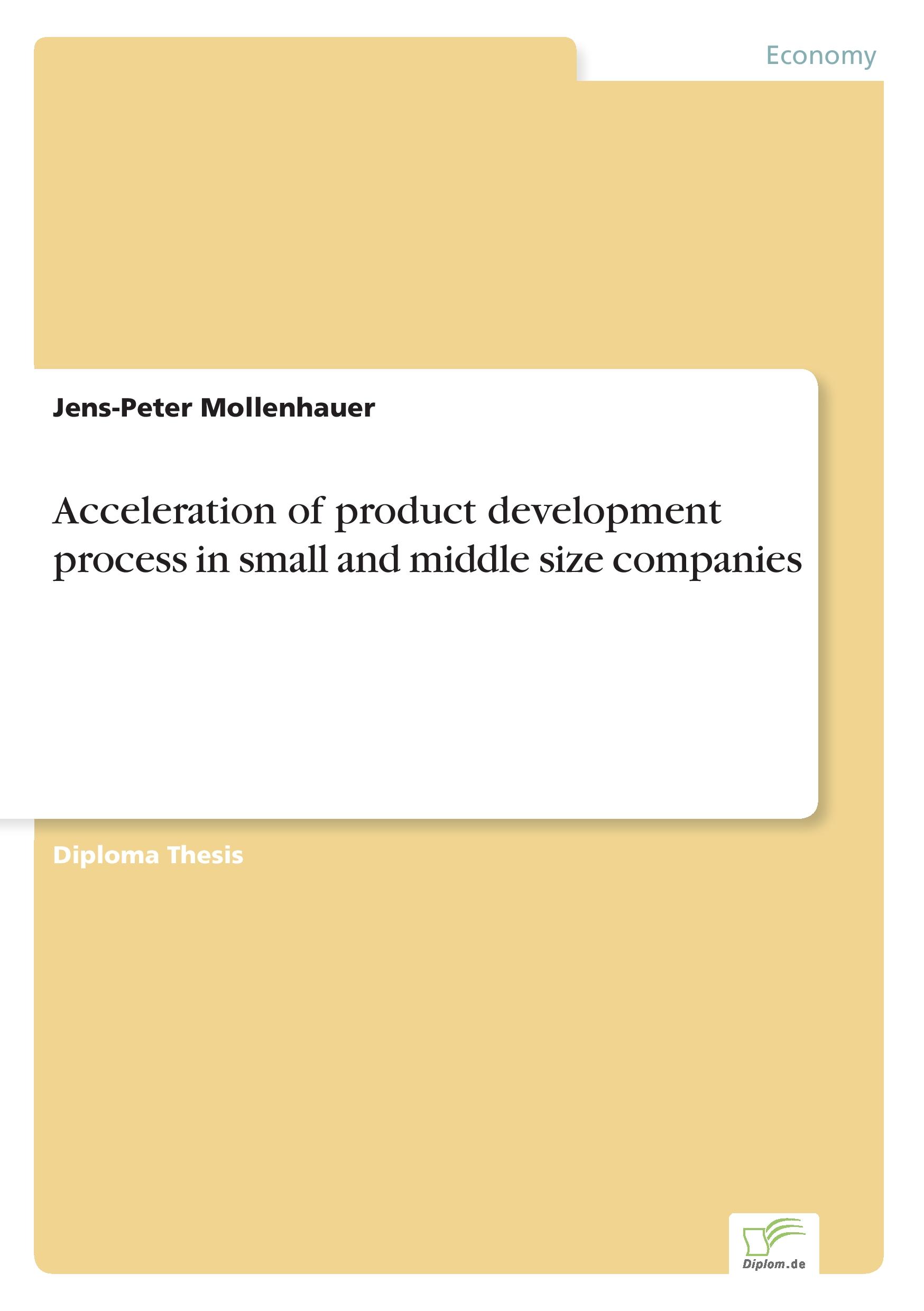 Vorderes Coverbild Acceleration of product development process in small and middle size companies