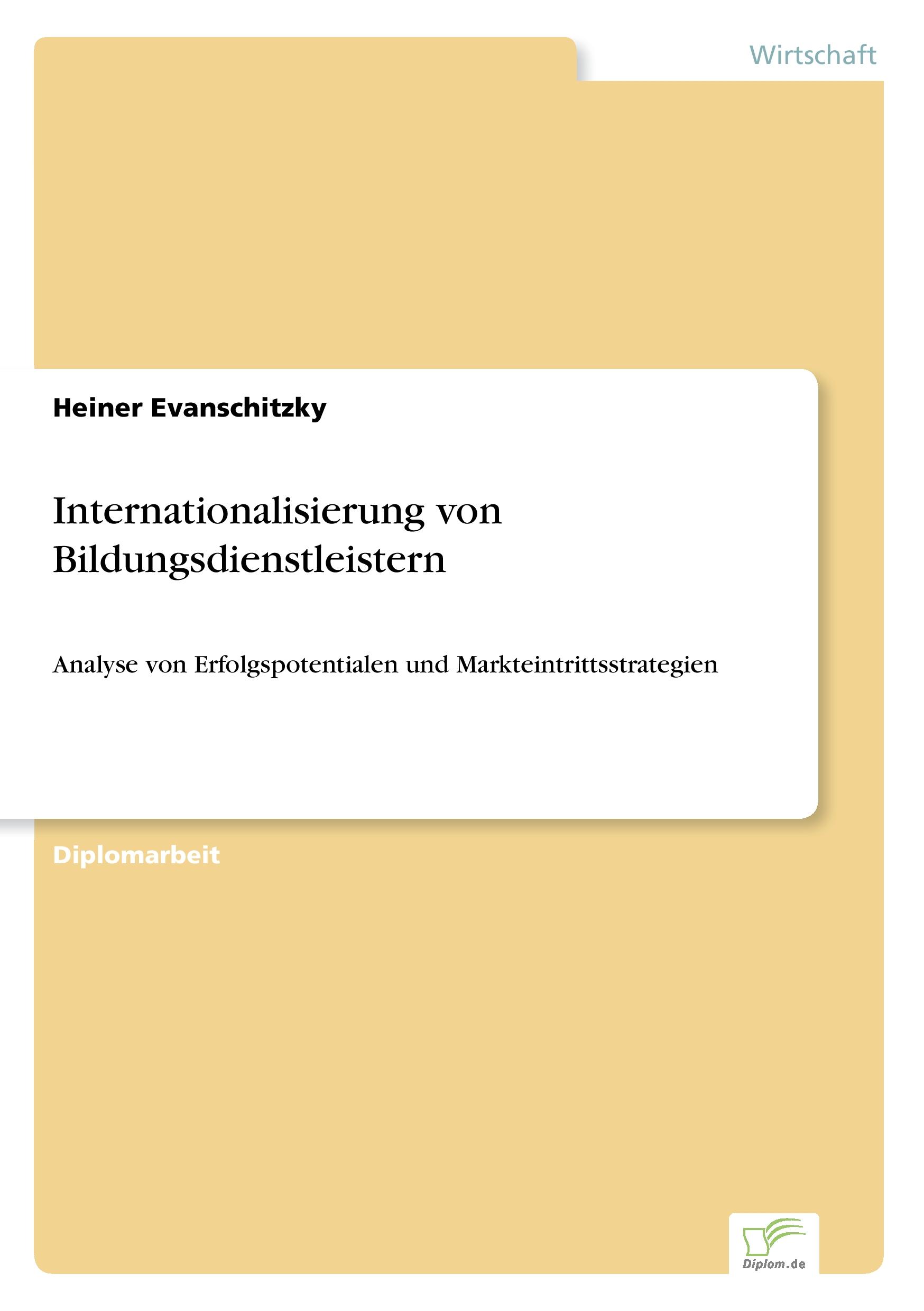 Vorderes Coverbild Internationalisierung von Bildungsdienstleistern