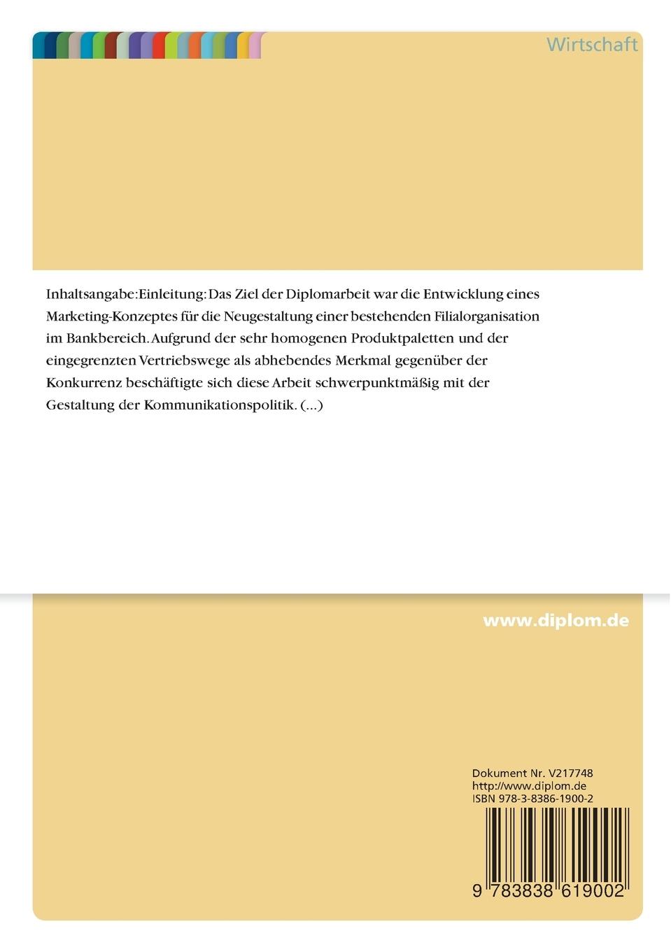 Rückseitencover Erarbeitung einer Marketingkonzeption mit dem Schwerpunkt Kommunikationspolitik