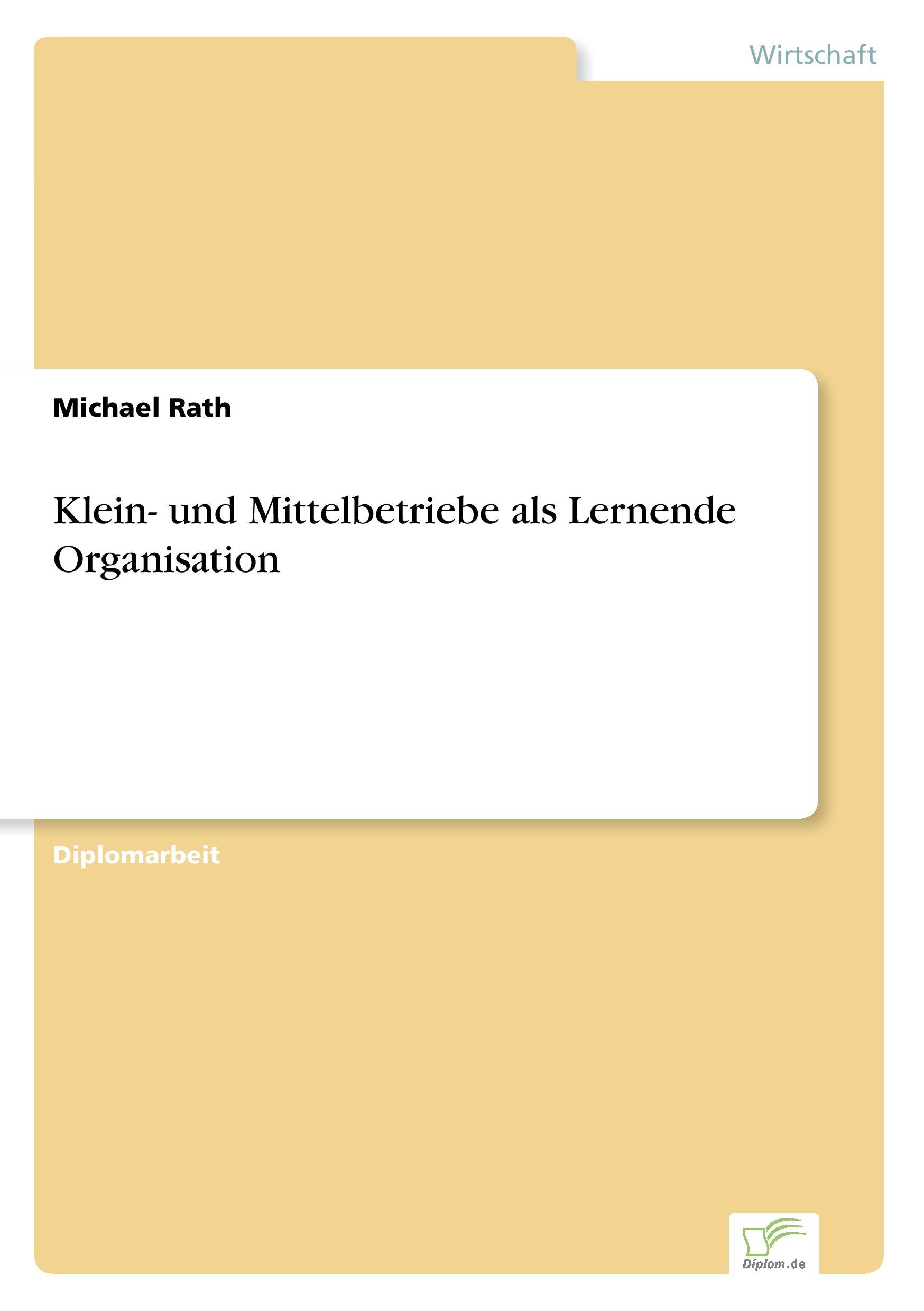 Vorderes Coverbild Klein- und Mittelbetriebe als Lernende Organisation