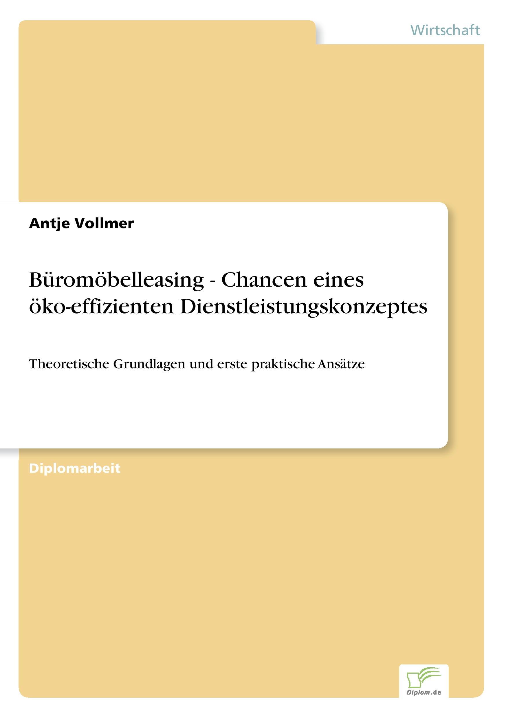 Vorderes Coverbild Büromöbelleasing - Chancen eines öko-effizienten Dienstleistungskonzeptes