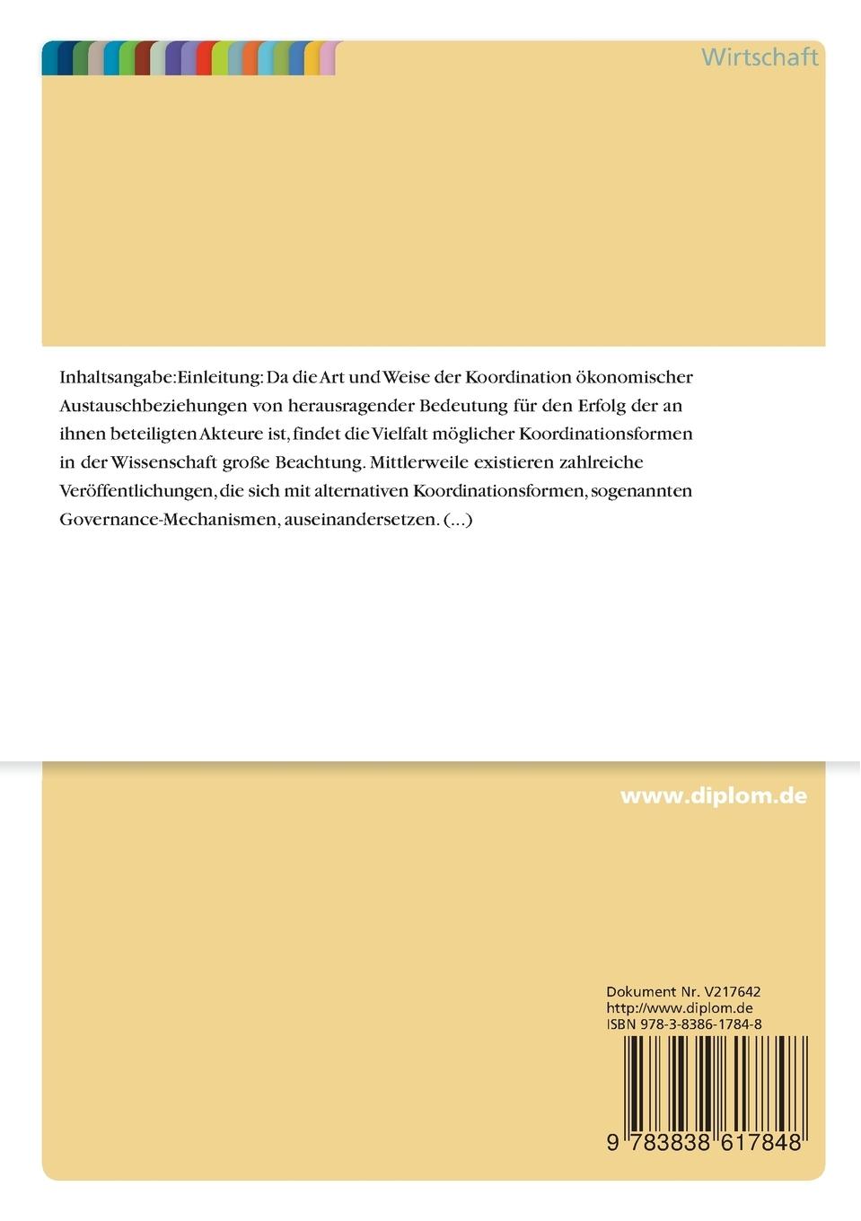 Rückseitencover Management komplexer Markttransaktionen