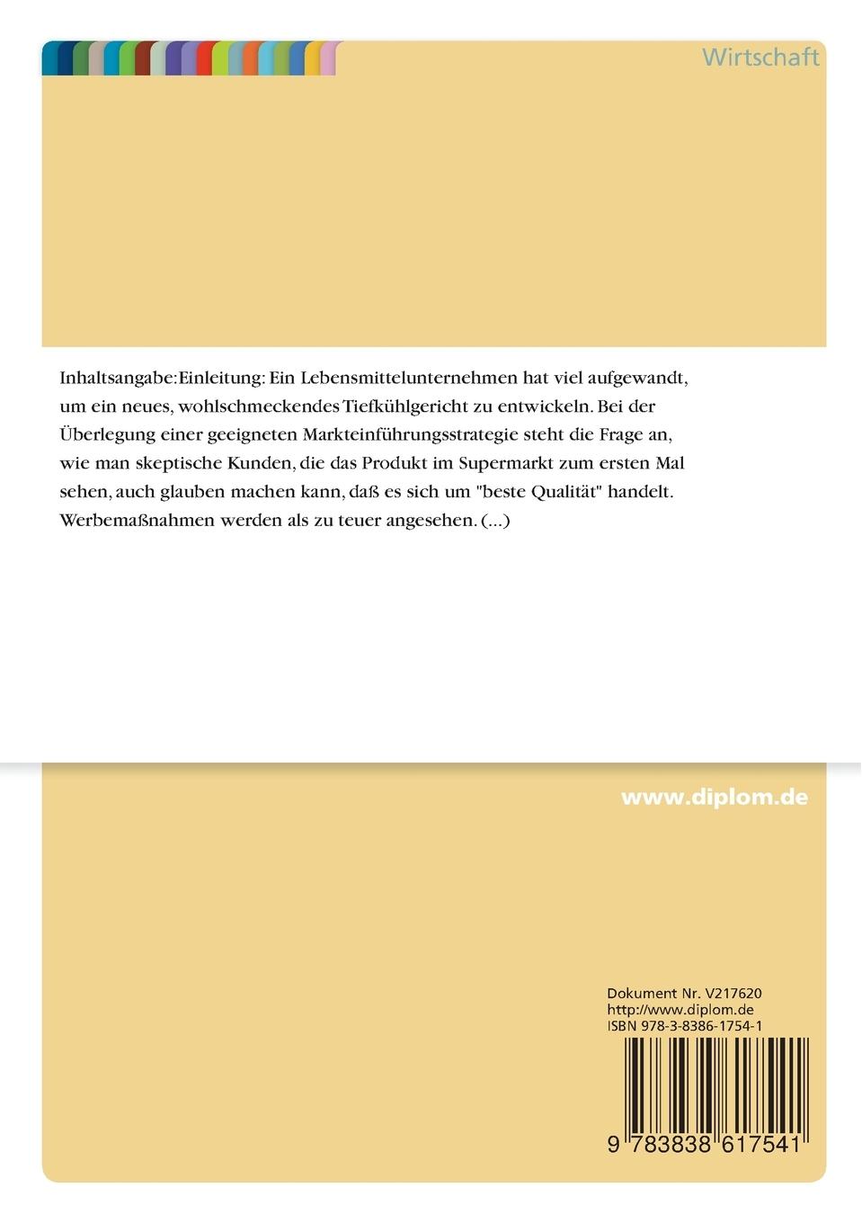 Rückseitencover Zum Verhältnis von Preis und Qualität