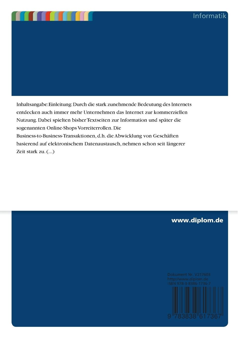 Rückseitencover Nutzung der Internettechnologie für Einkaufsfunktionen unterlegt mit einem Dokumentenmanagement