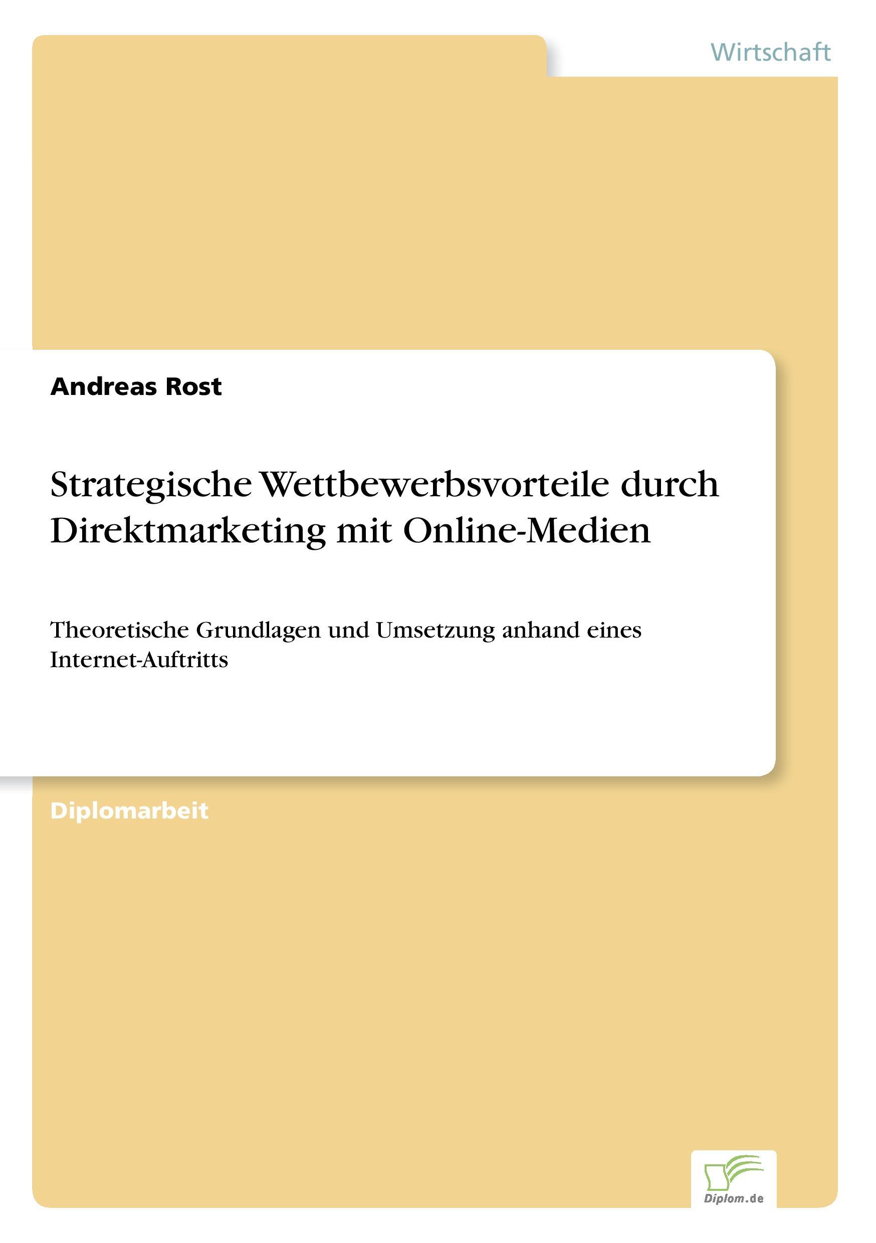 Vorderes Coverbild Strategische Wettbewerbsvorteile durch Direktmarketing mit Online-Medien