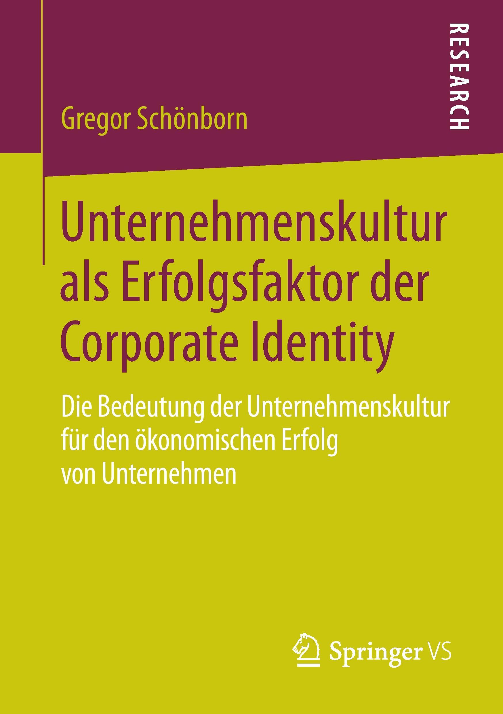Vorderes Coverbild Unternehmenskultur als Erfolgsfaktor der Corporate Identity