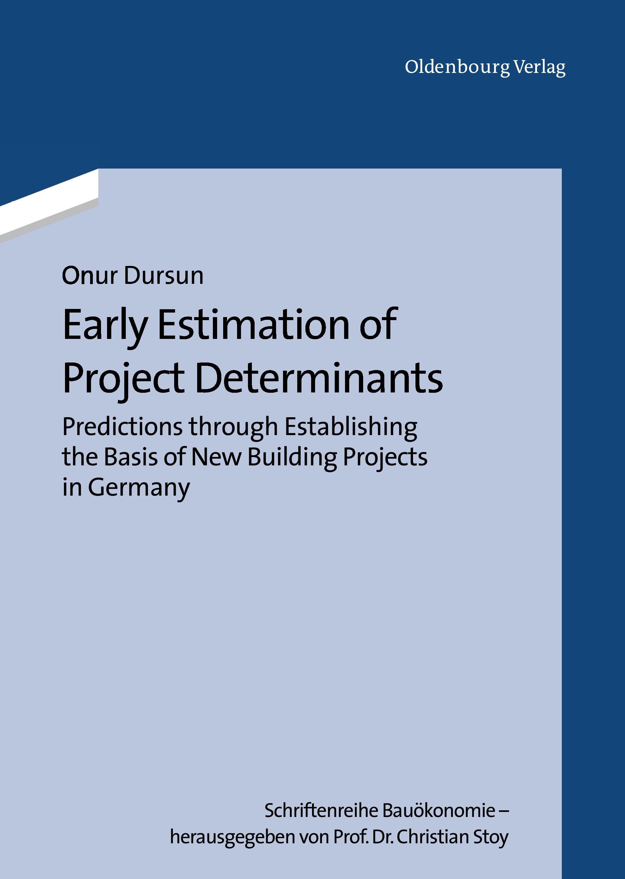 Vorderes Coverbild Early Estimation of Project Determinants