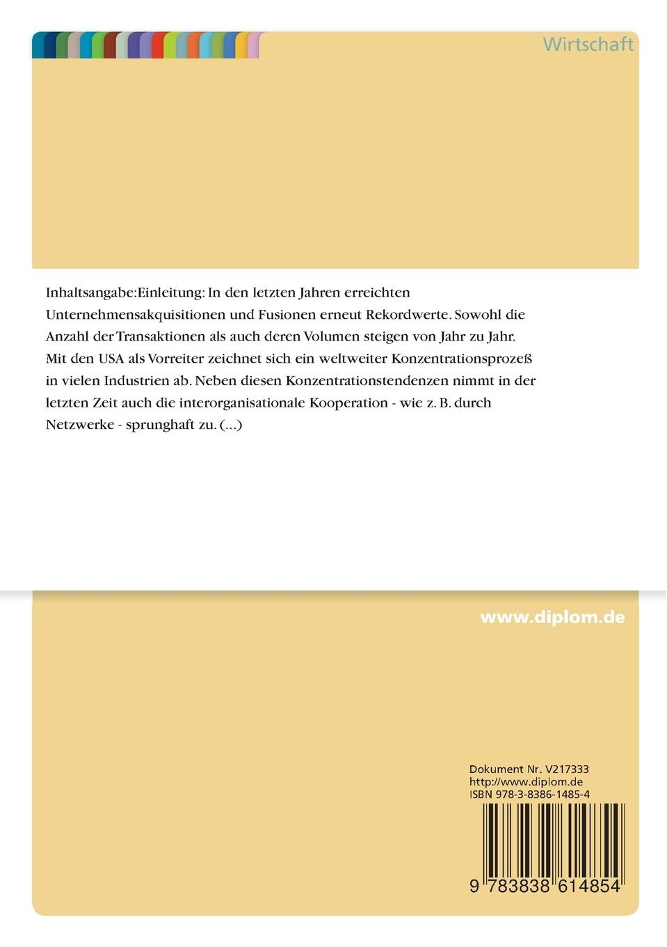 Rückseitencover Unternehmensentwicklung durch Akquisition und Kooperation