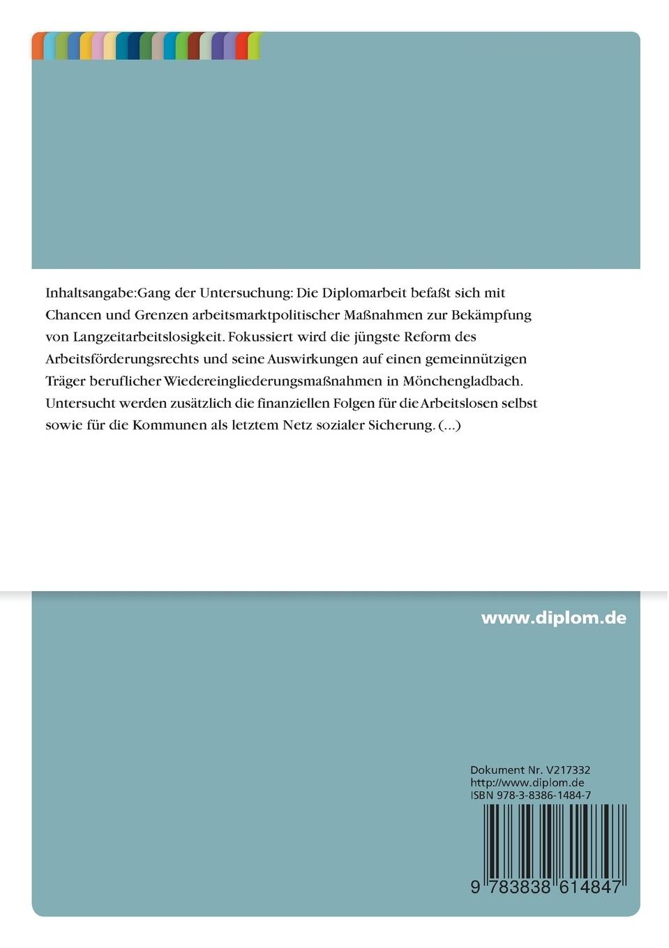 Rückseitencover Arbeitsförderungsreformgesetz (AFRG) und öffentlich geförderter Arbeitsmarkt