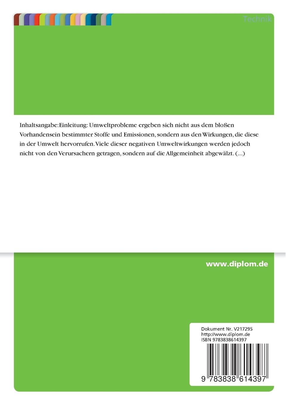 Rückseitencover Quantitative und qualitative Analyse der von der Neumarkter Lammsbräu durch freiwillige Umweltaktivitäten vermiedenen externen Kosten