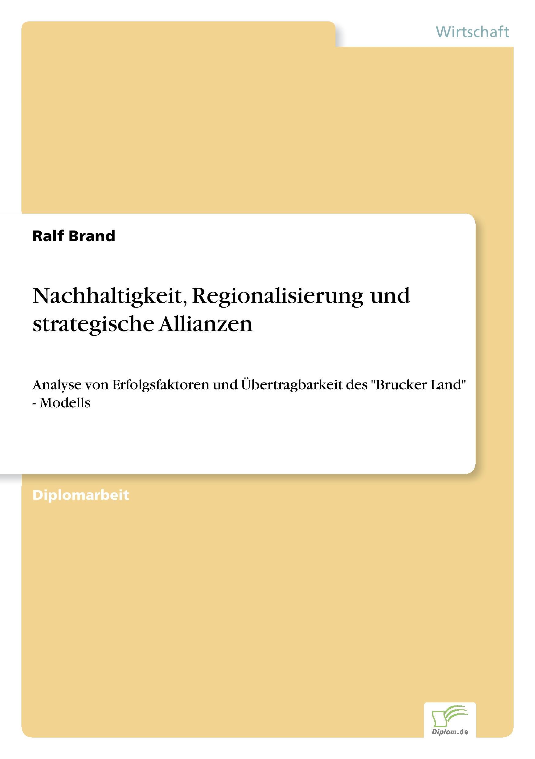 Vorderes Coverbild Nachhaltigkeit, Regionalisierung und strategische Allianzen