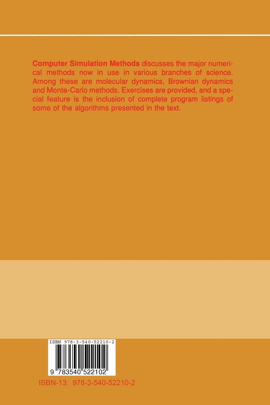 Rückseitencover Computer Simulation Methods in Theoretical Physics