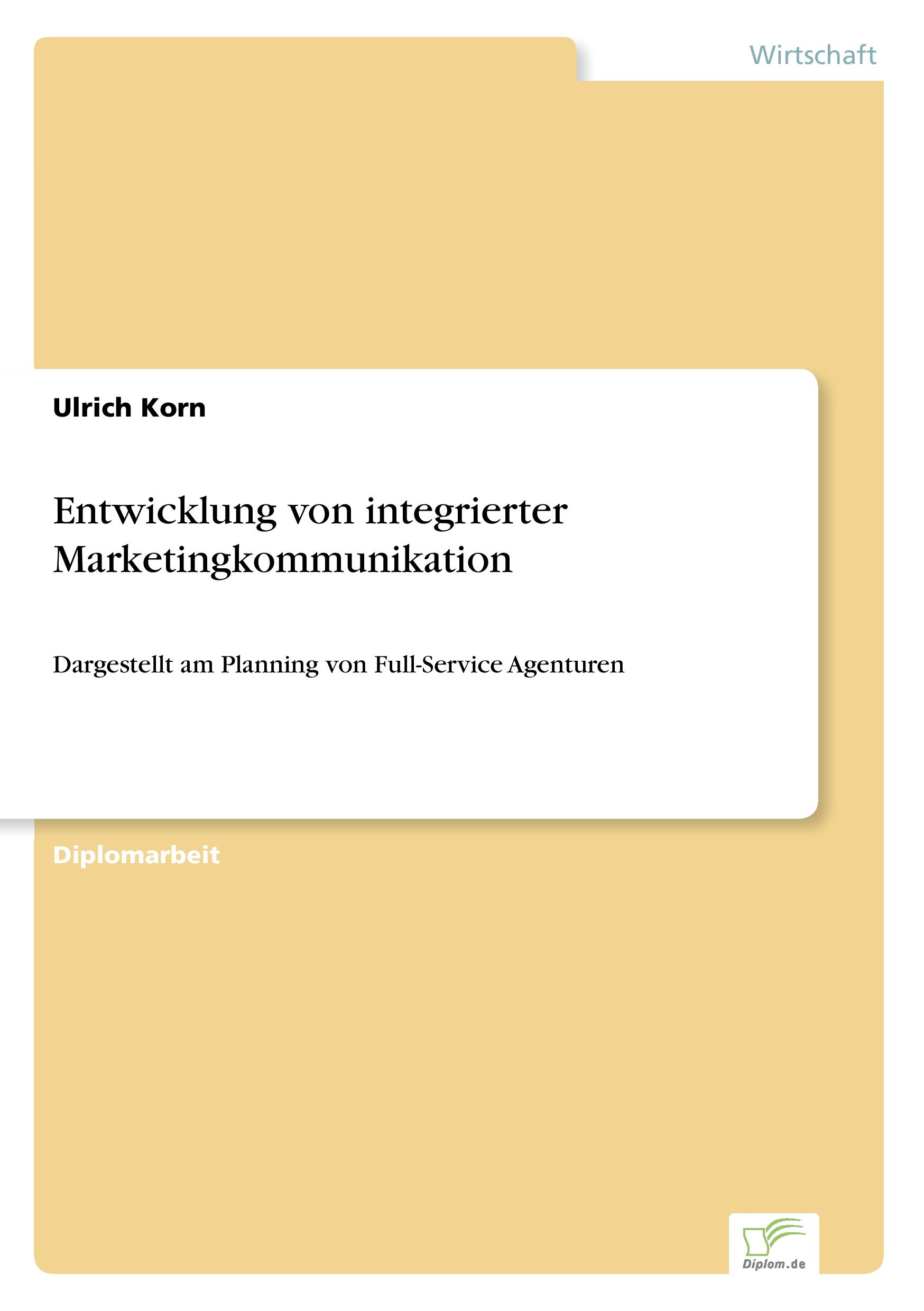 Vorderes Coverbild Entwicklung von integrierter Marketingkommunikation