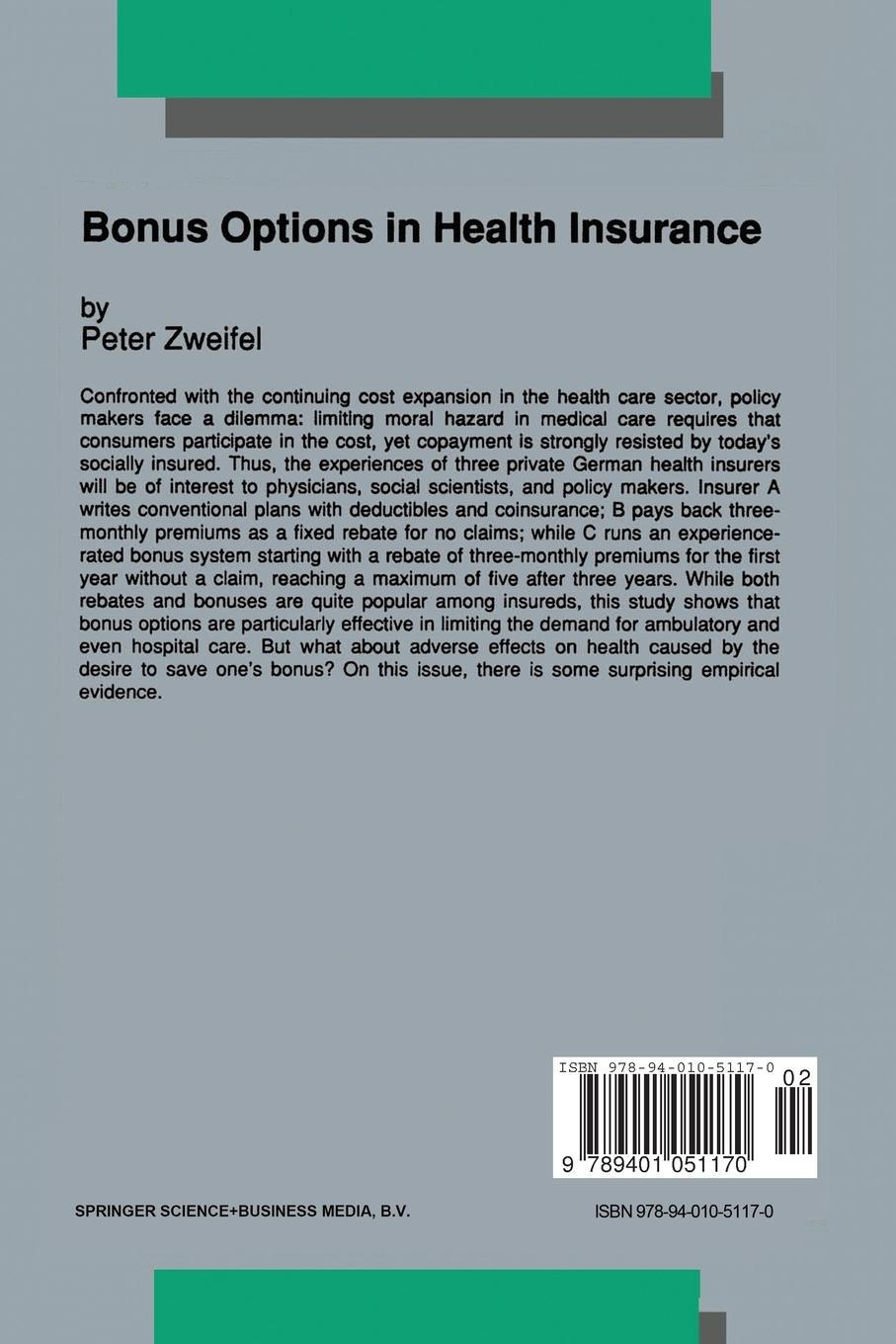 Rückseitencover Bonus Options in Health Insurance