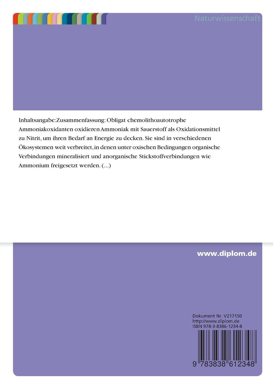 Rückseitencover Anaerobe Ammoniakoxidation von Nitrosomonas eutropha