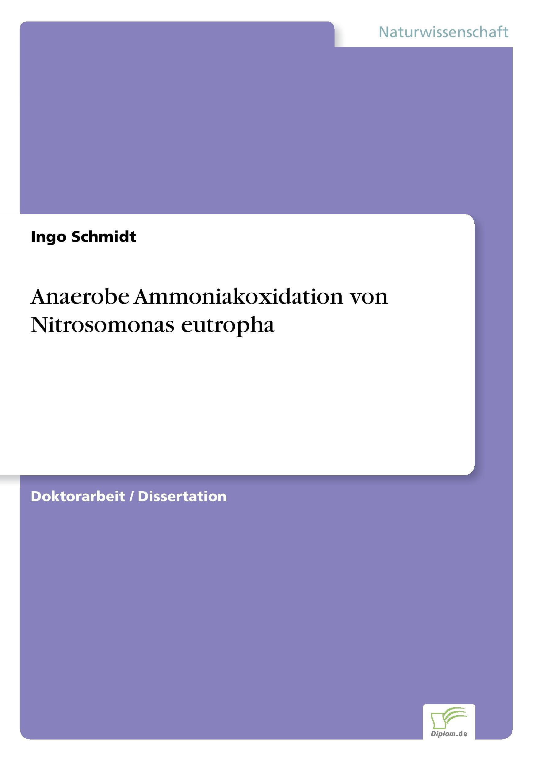 Vorderes Coverbild Anaerobe Ammoniakoxidation von Nitrosomonas eutropha