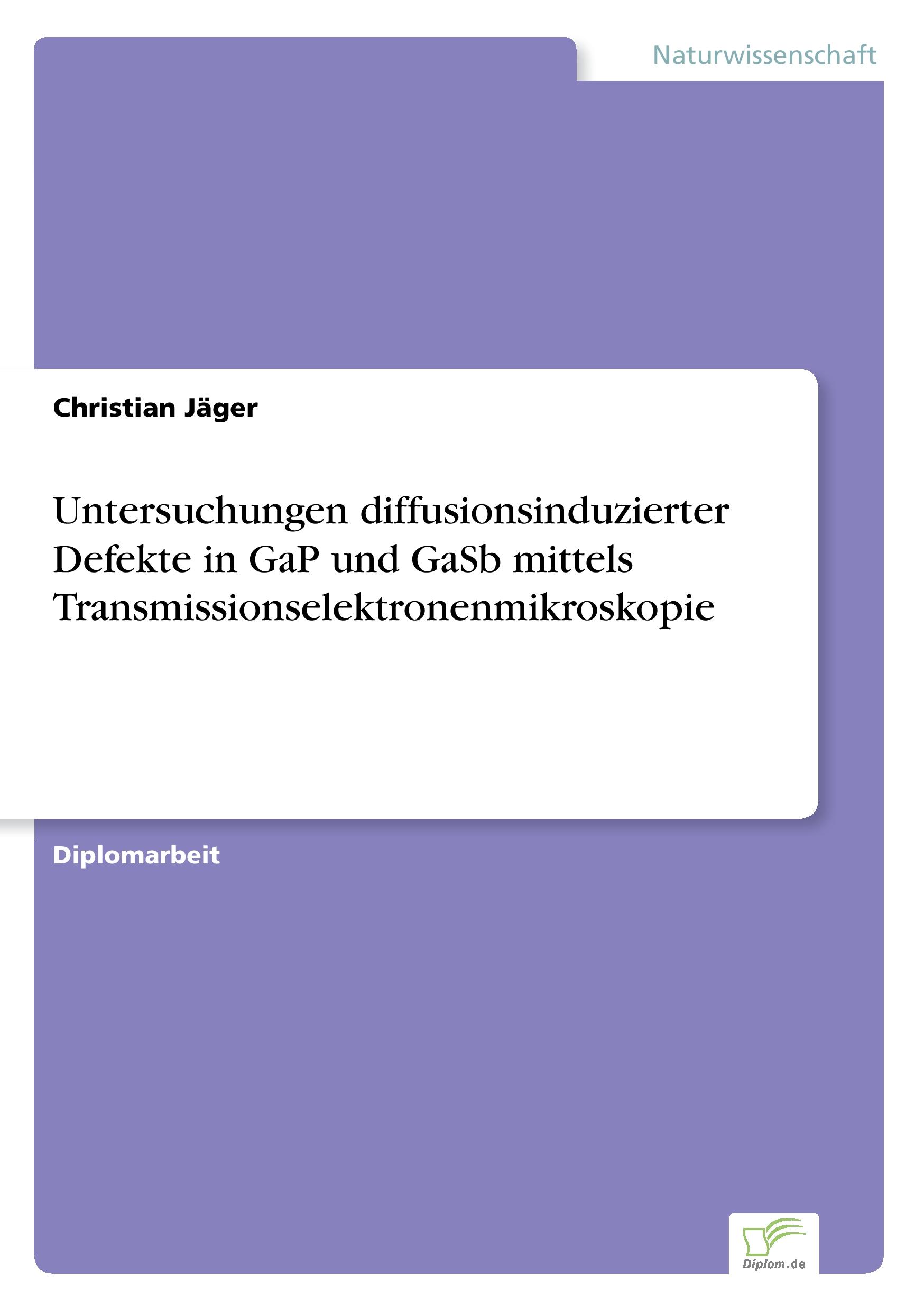 Vorderes Coverbild Untersuchungen diffusionsinduzierter Defekte in GaP und GaSb mittels Transmissionselektronenmikroskopie