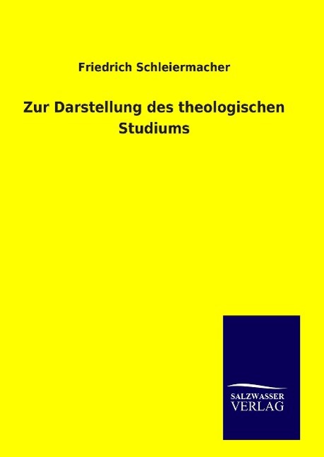 Vorderes Coverbild Zur Darstellung des theologischen Studiums