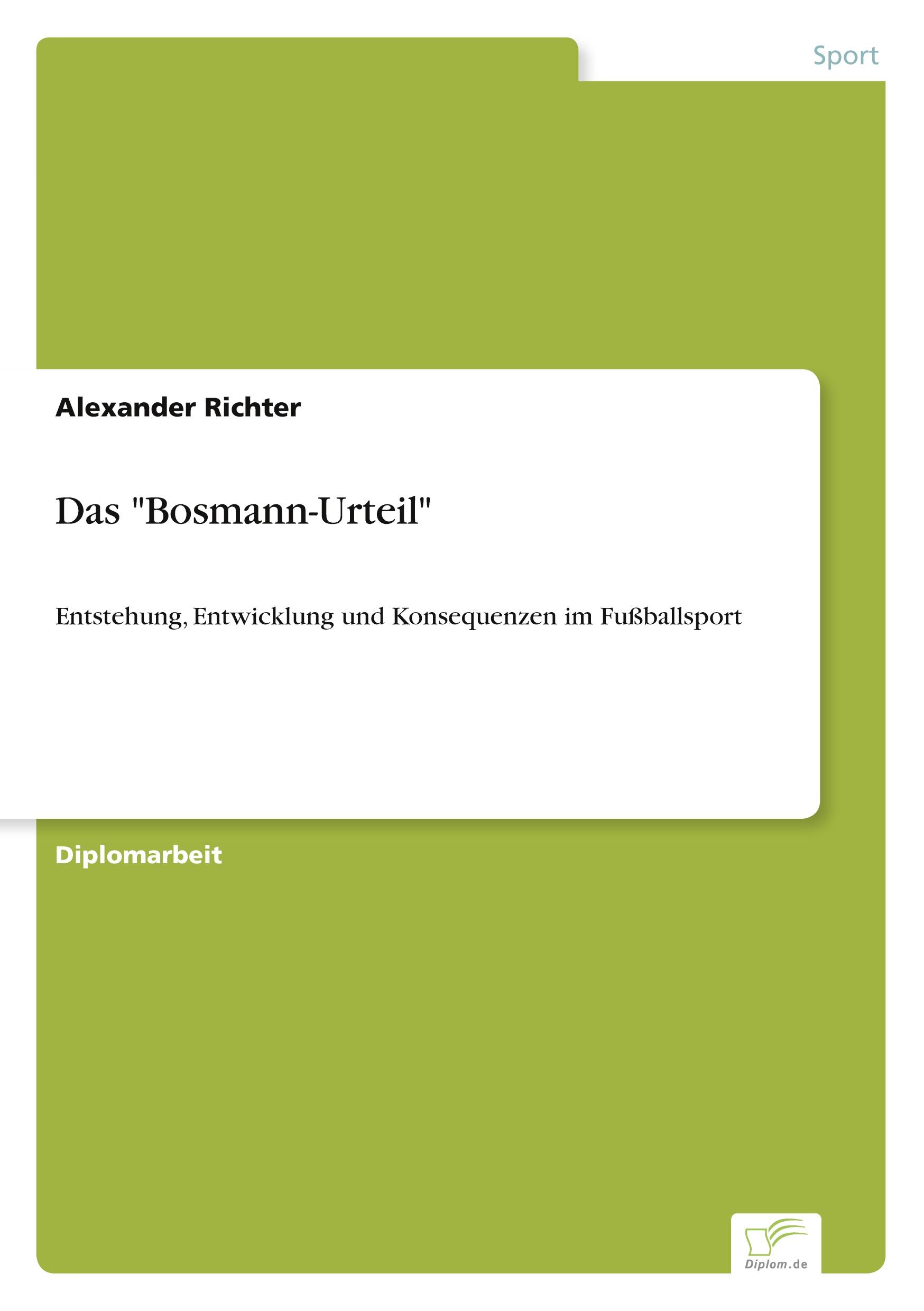 Vorderes Coverbild Das "Bosmann-Urteil"