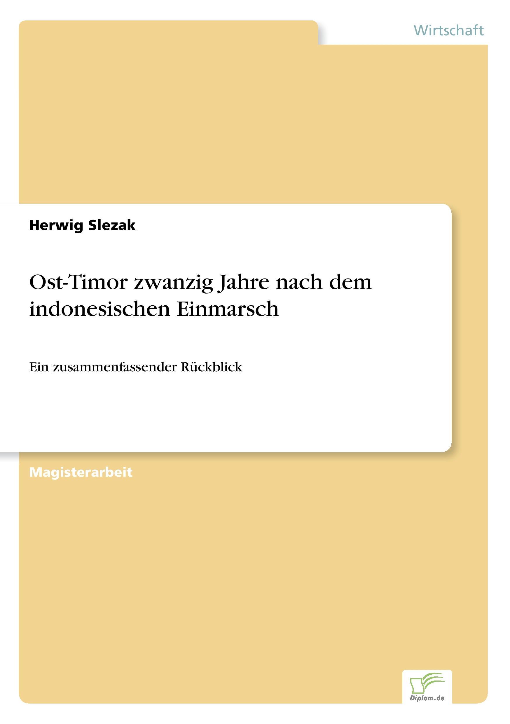 Vorderes Coverbild Ost-Timor zwanzig Jahre nach dem indonesischen Einmarsch