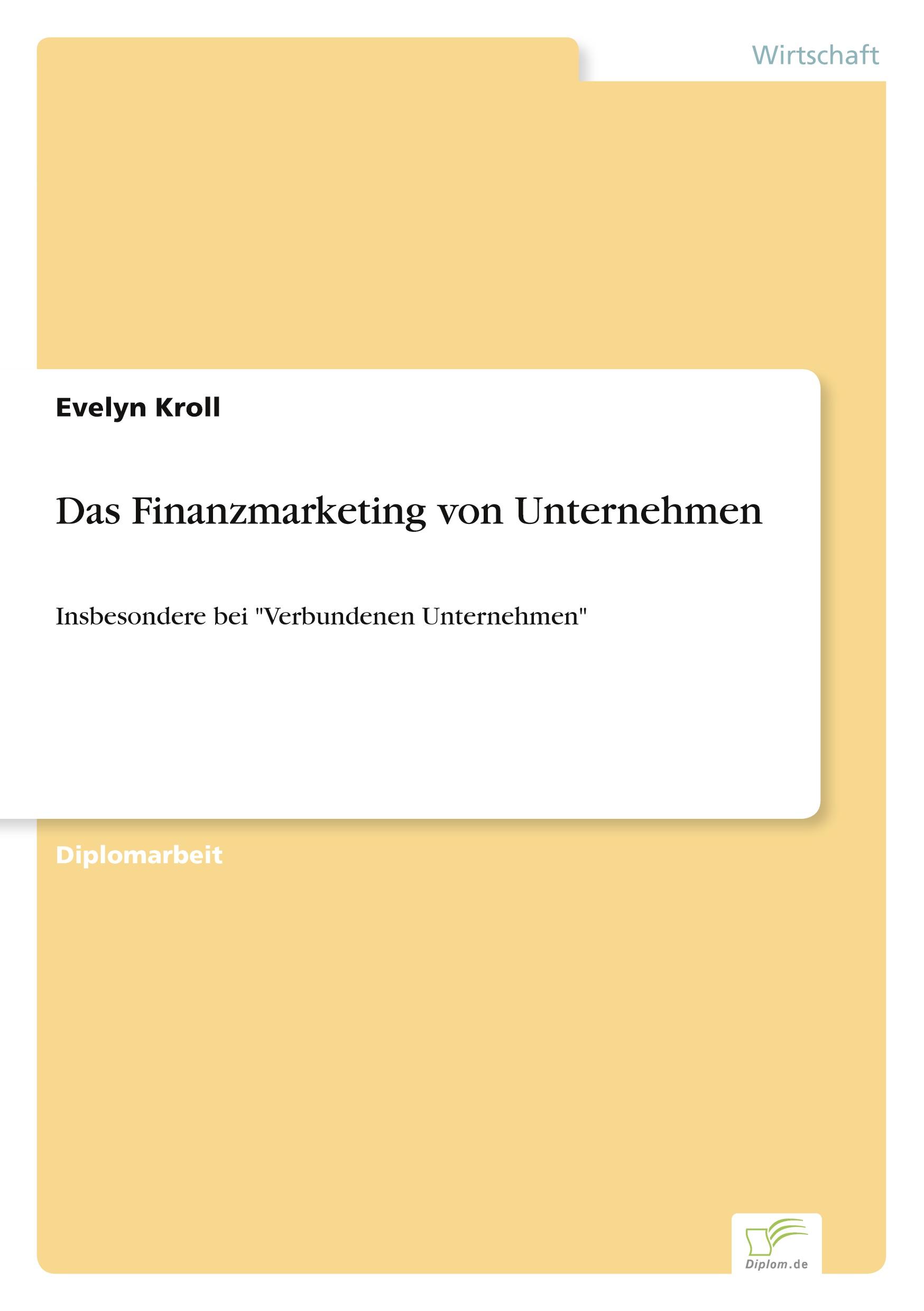 Vorderes Coverbild Das Finanzmarketing von Unternehmen