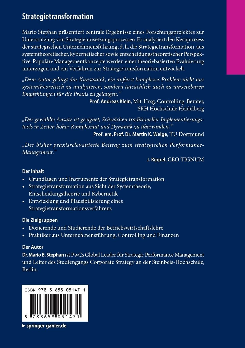 Rückseitencover Strategietransformation