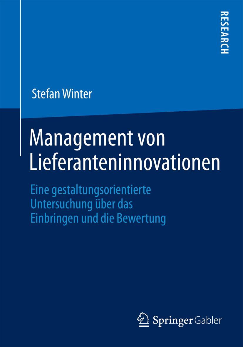 Vorderes Coverbild Management von Lieferanteninnovationen