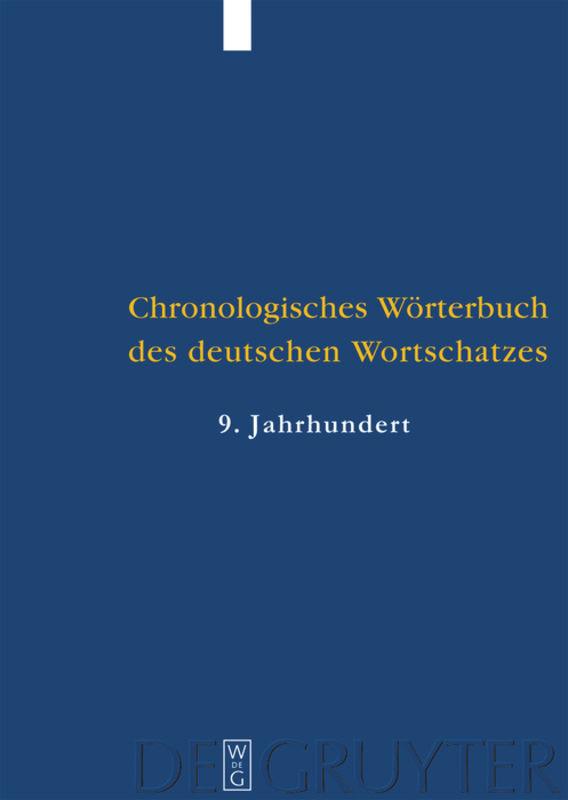Vorderes Coverbild Der Wortschatz des 9. Jahrhunderts