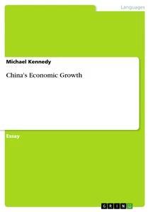 Vorderes Coverbild China's Economic Growth
