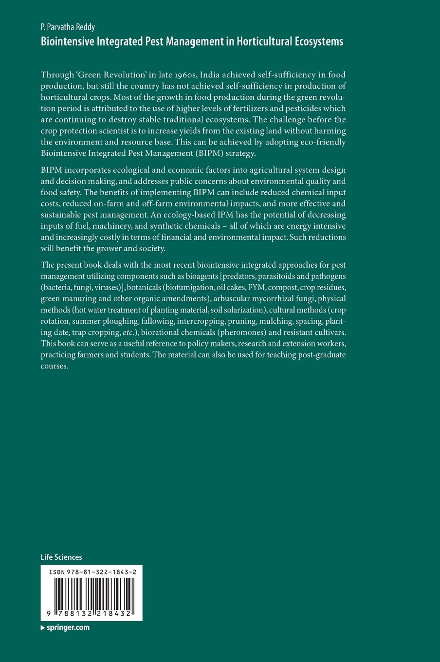 Rückseitencover Biointensive Integrated Pest Management in Horticultural Ecosystems