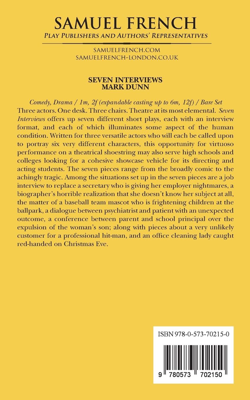 Rückseitencover Seven Interviews