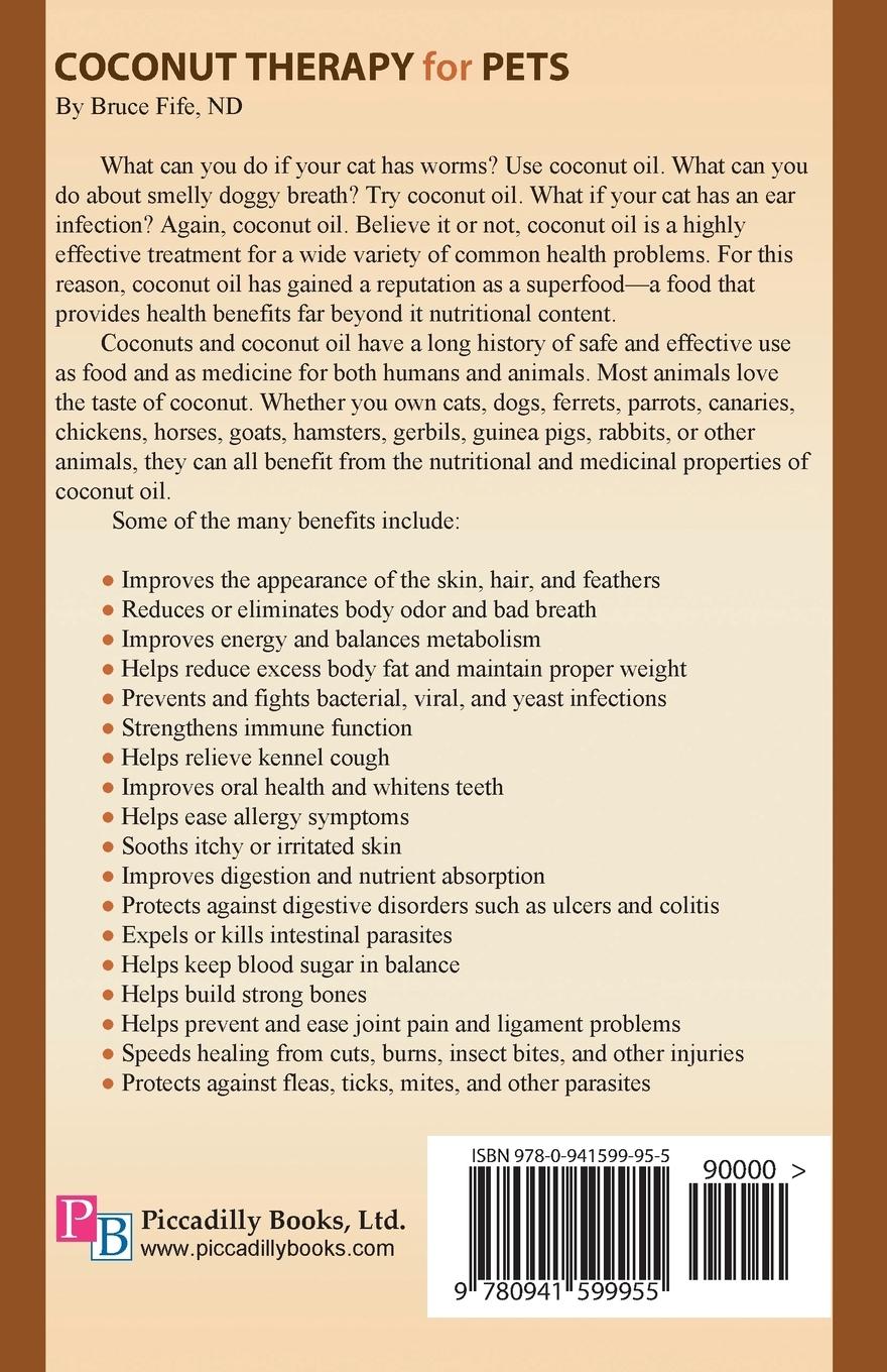 Rückseitencover Coconut Therapy for Pets