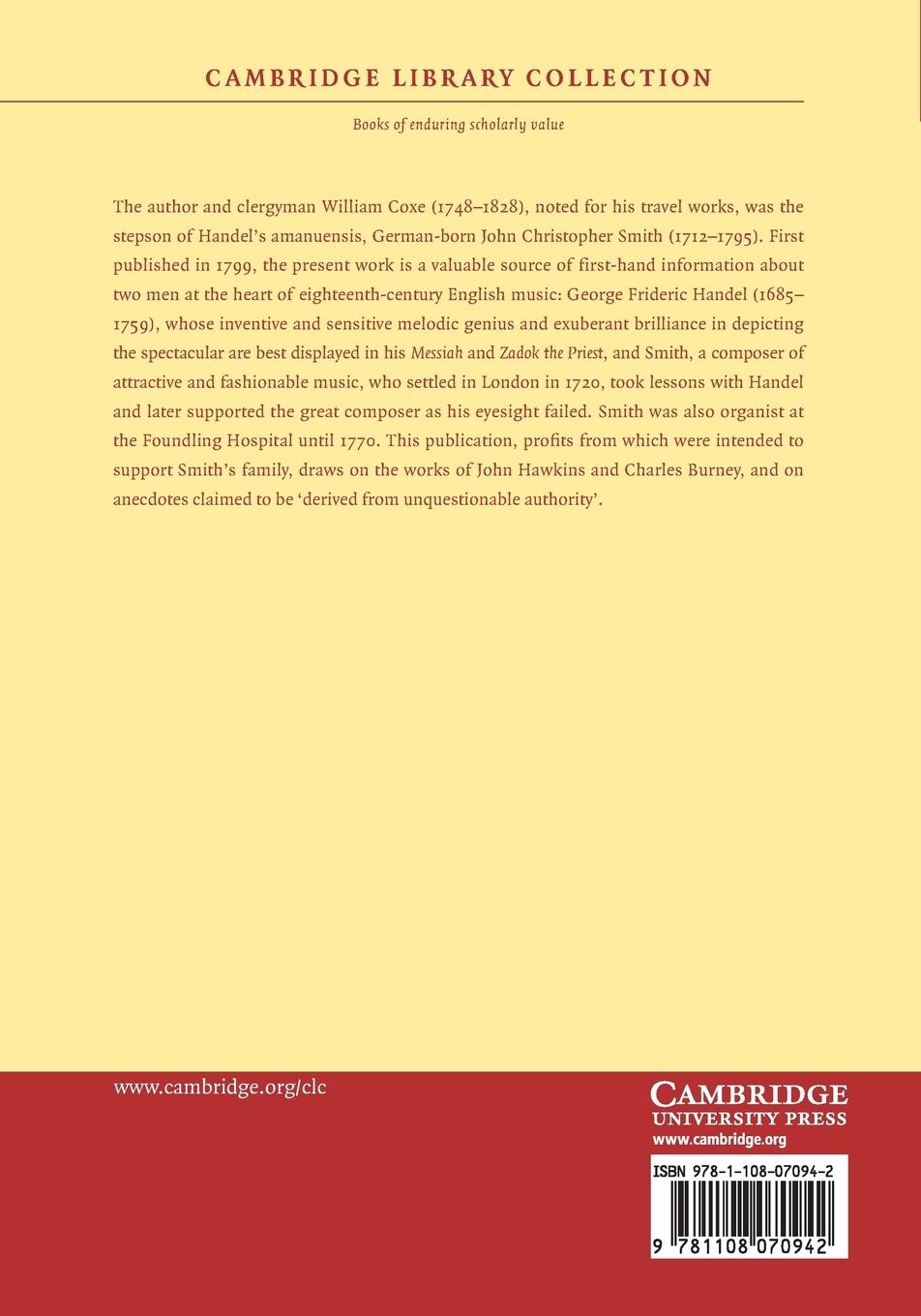 Rückseitencover Anecdotes of George Frederick Handel, and John Christopher Smith