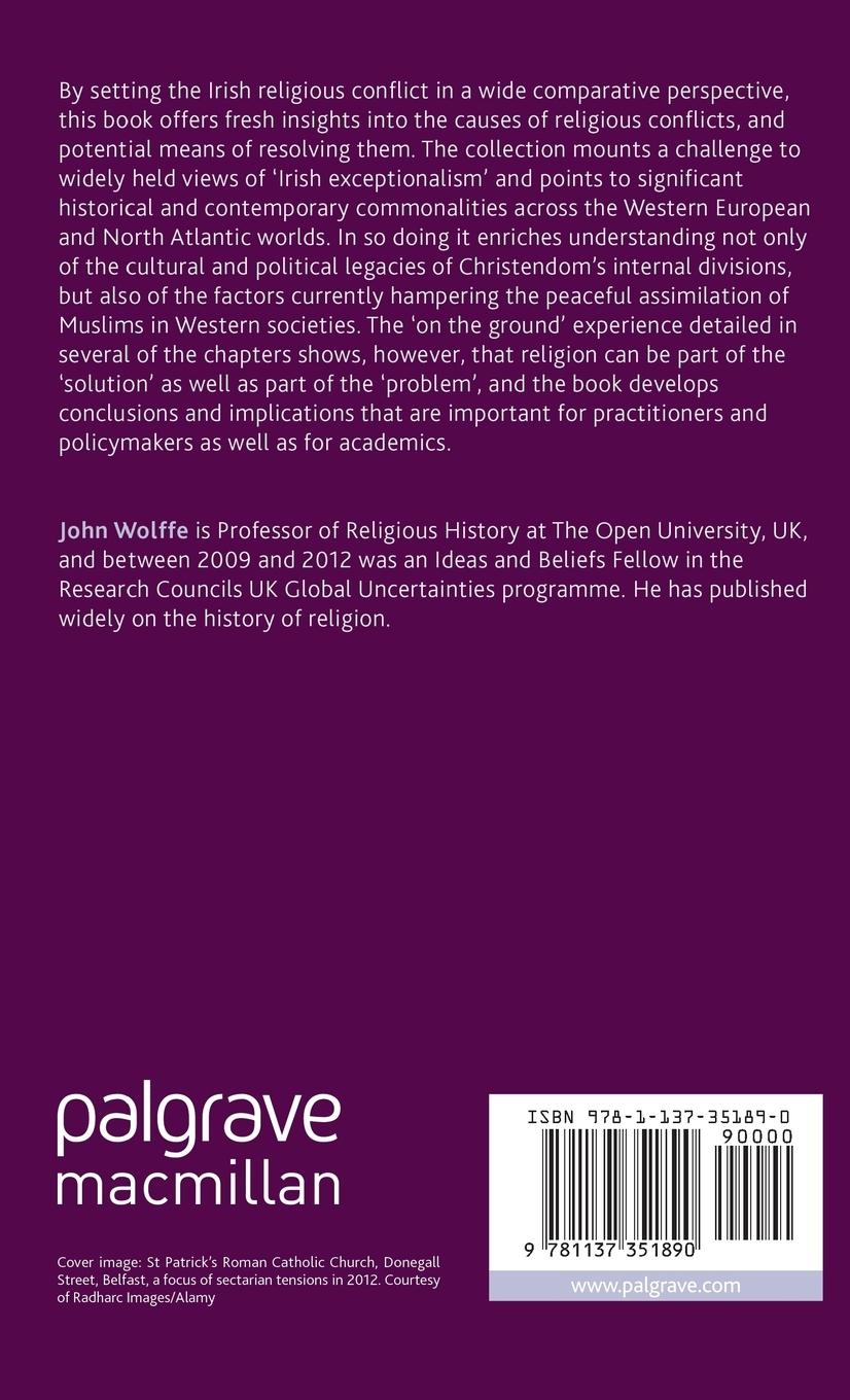 Rückseitencover Irish Religious Conflict in Comparative Perspective