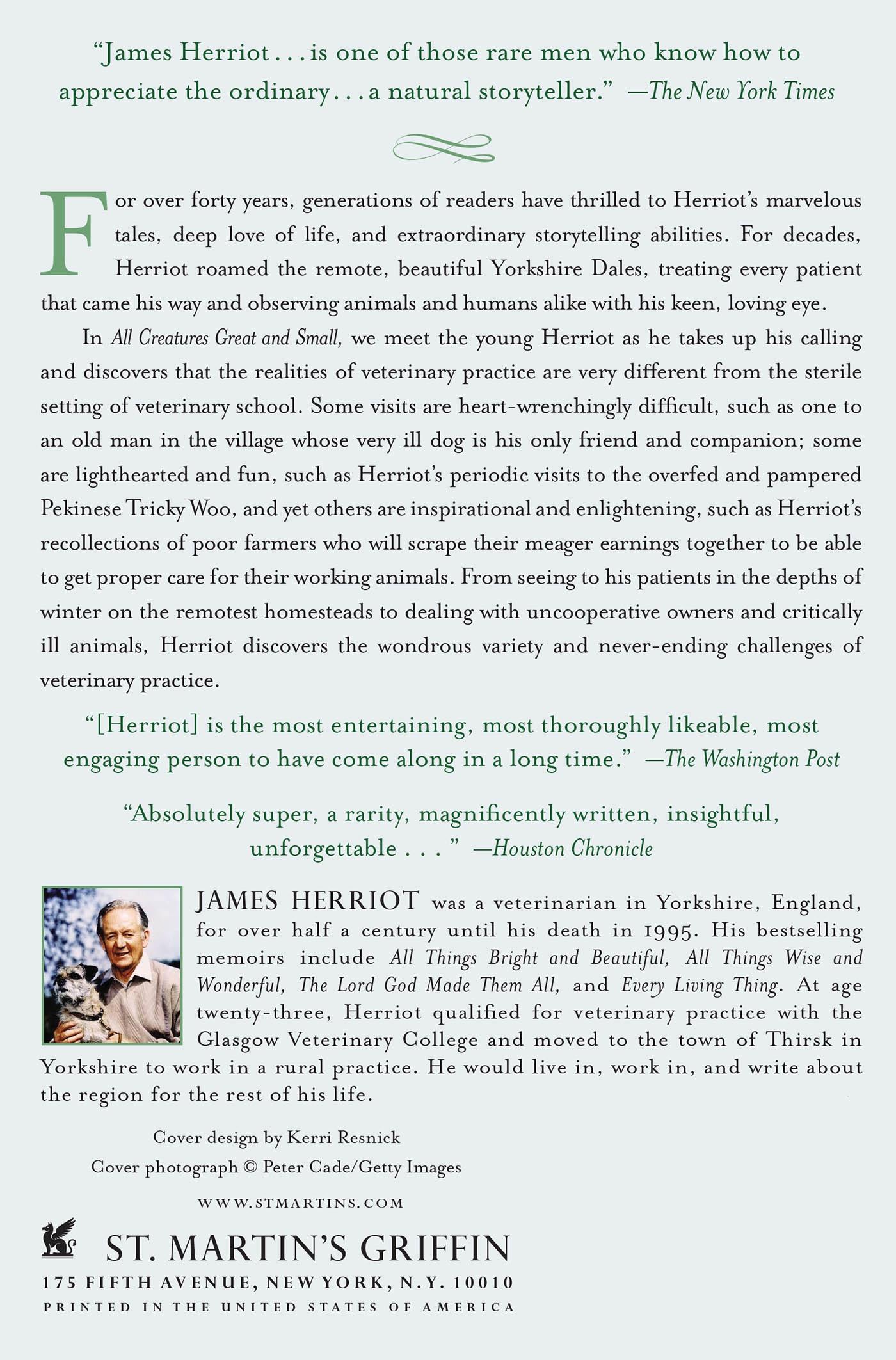 Rückseitencover All Creatures Great and Small