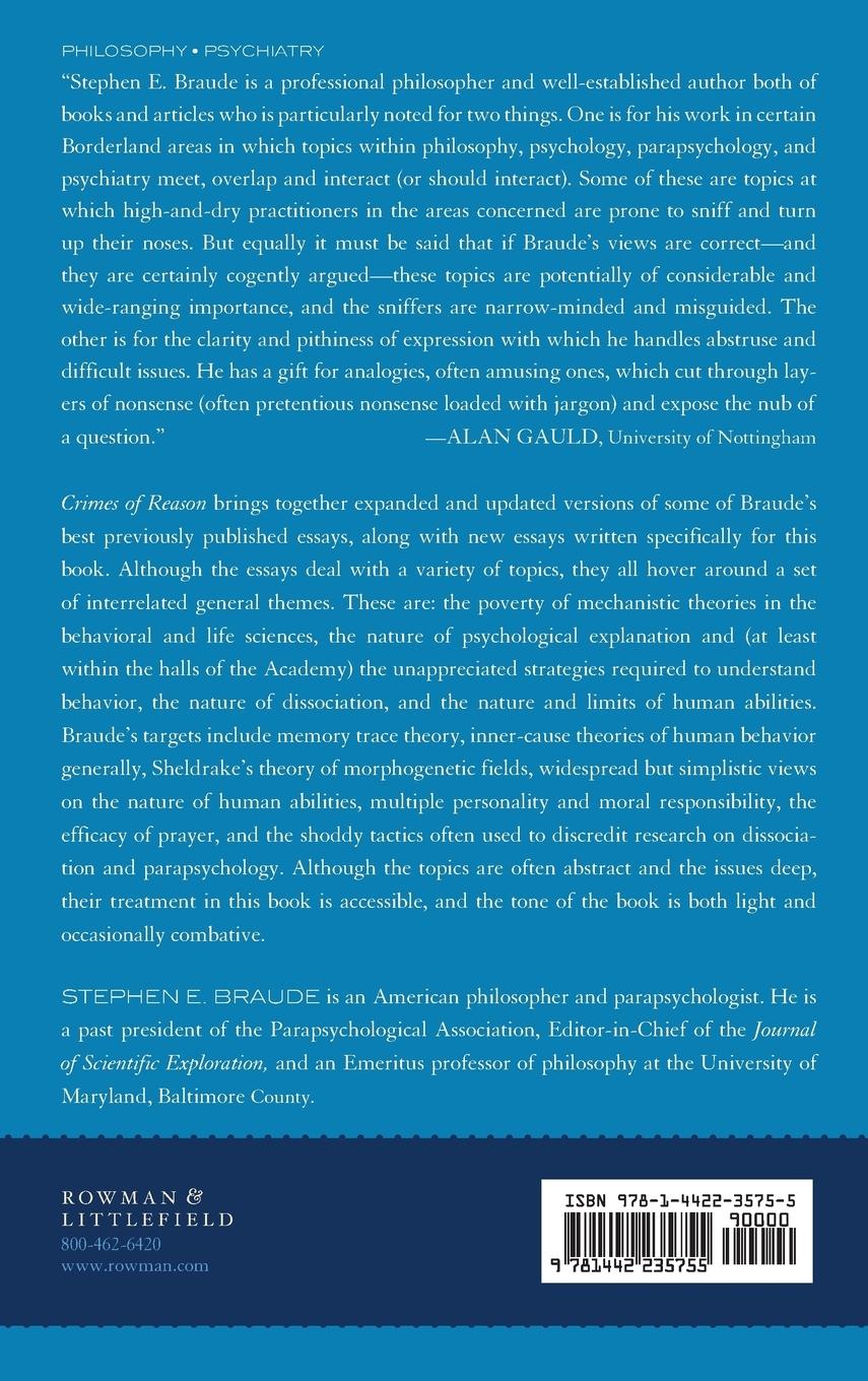 Rückseitencover Crimes of Reason